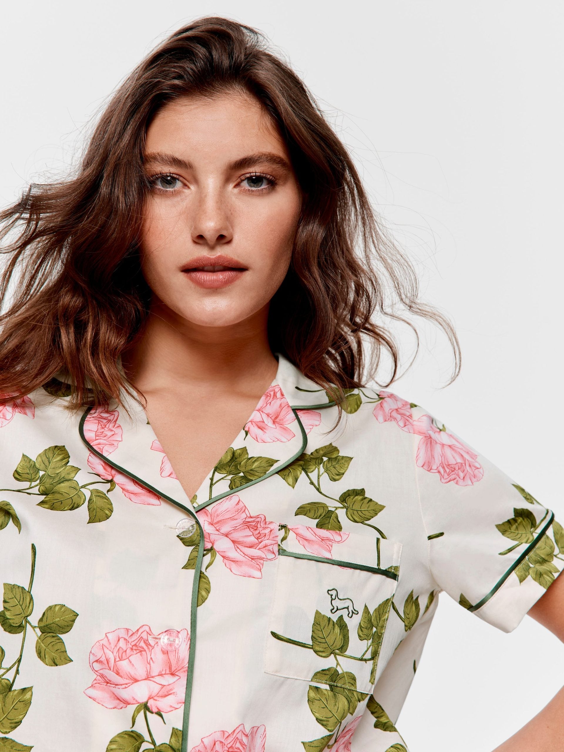 Pretty Rose Soft Cotton 3/4 Pj Set multi image 1
