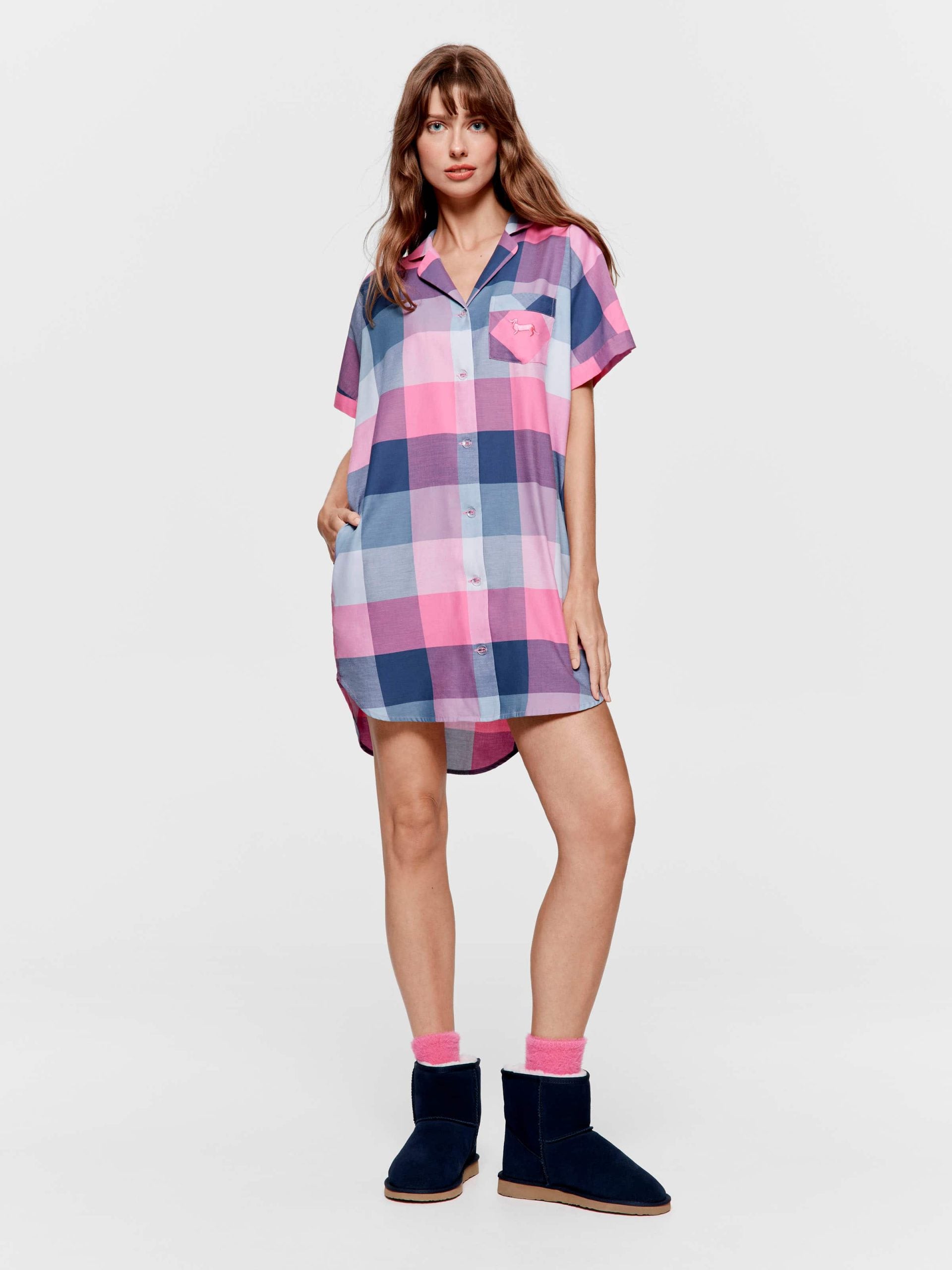 Buffalo Check 100% Cotton Nightshirt multi image 1
