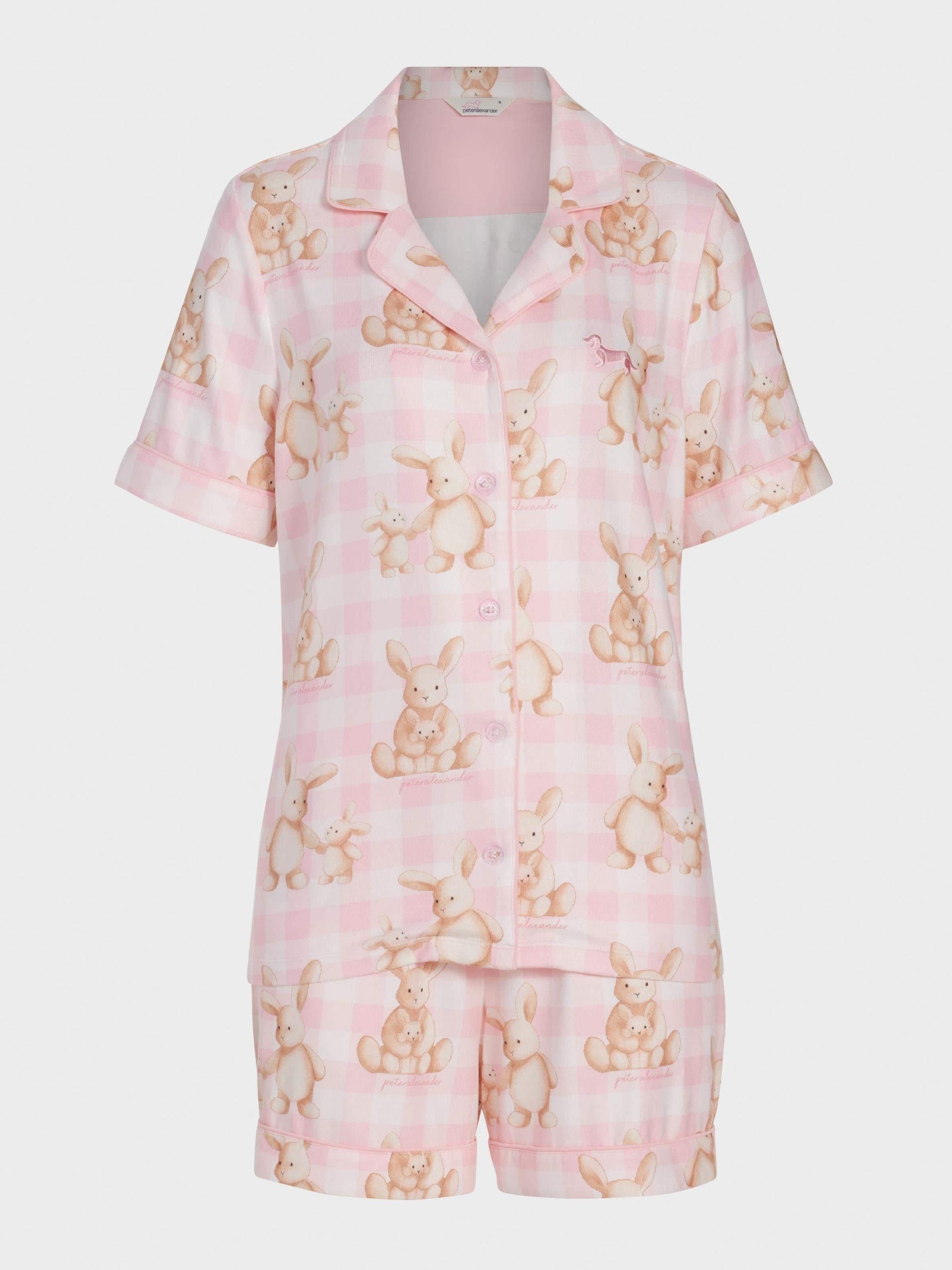 Soft Bunny Plush Shortie Pj Set multi image 3
