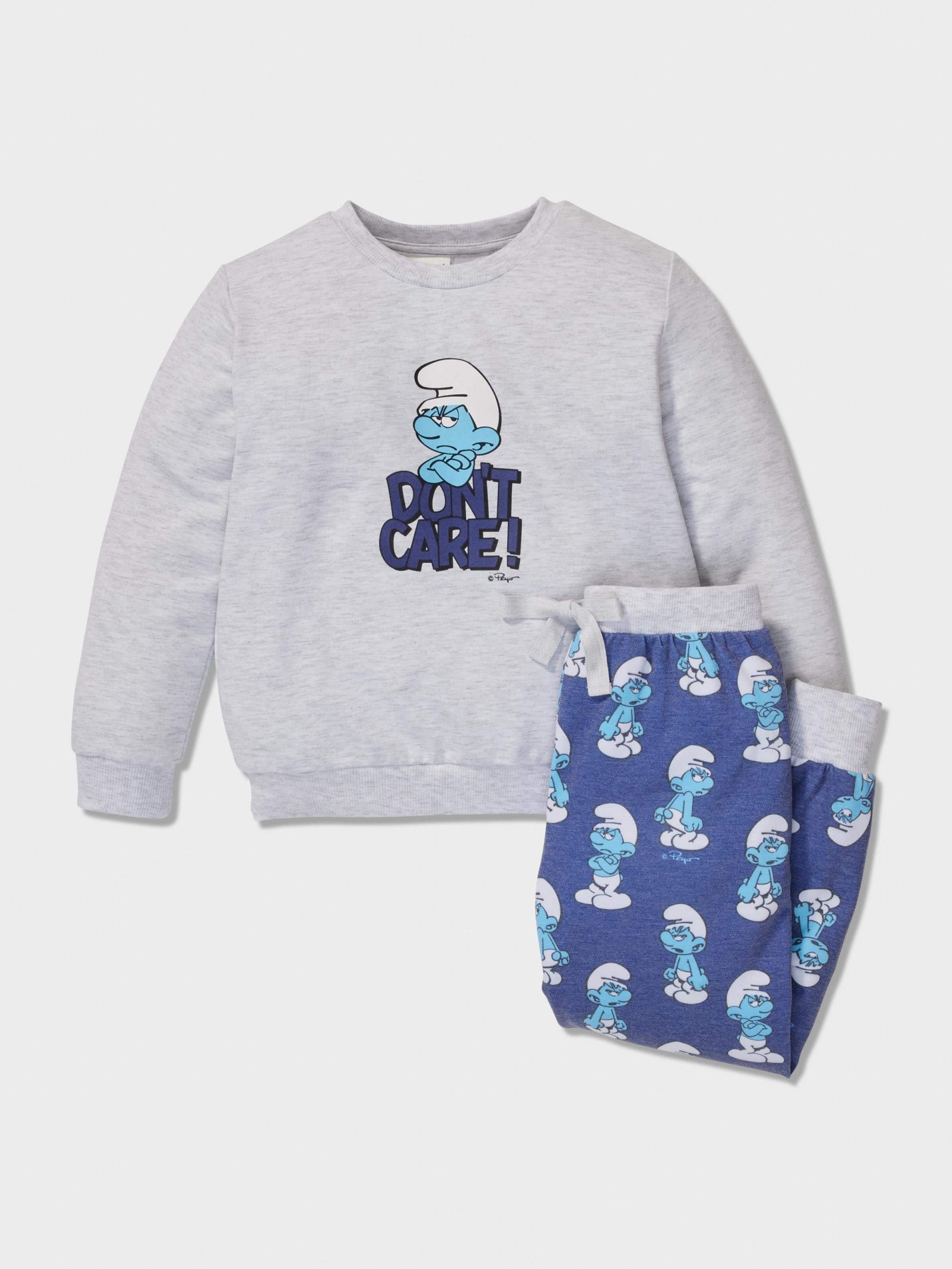 Jnr Boys Grouchy Smurf Pj Set multi image 2