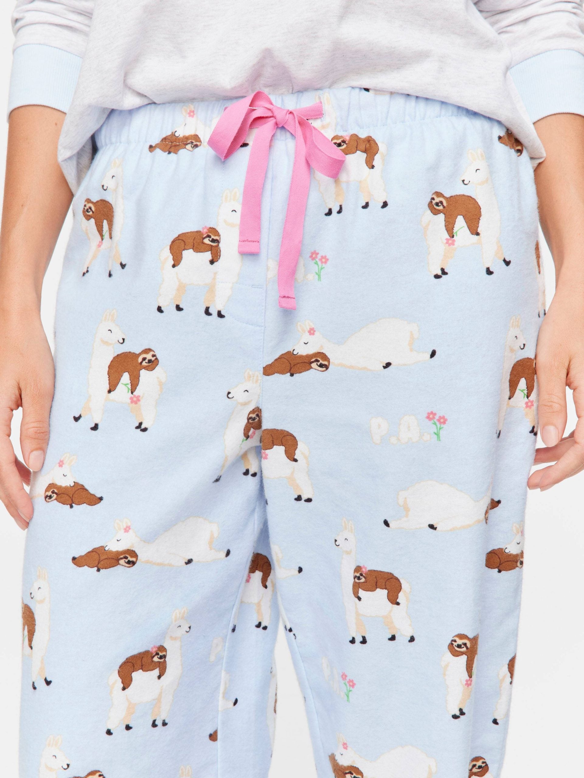 Llama Sloth Classic Flannelette Pj Pant multi image 0