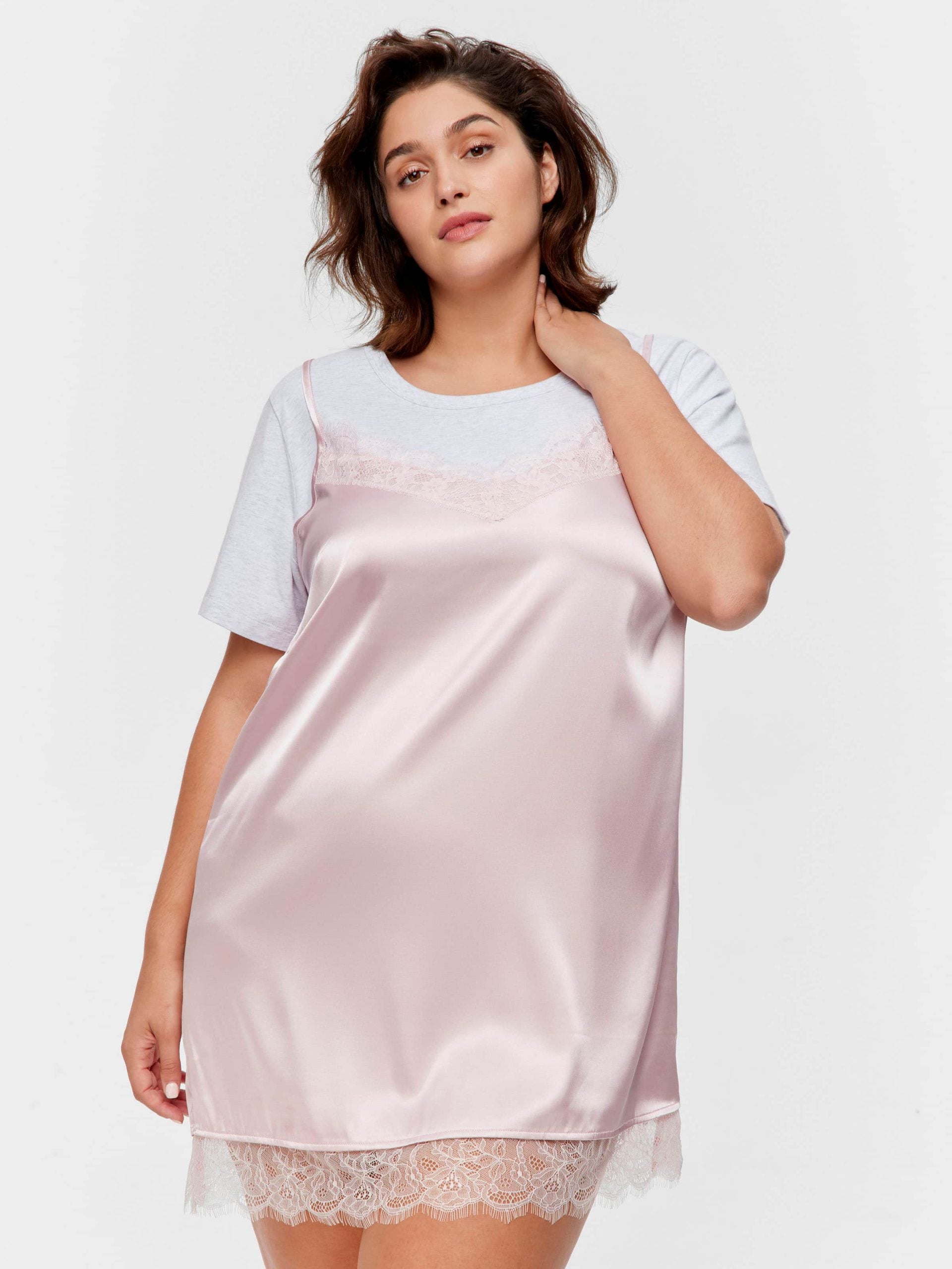 P.A. Plus T-Shirt Satin Slip Nightie Multi image 0