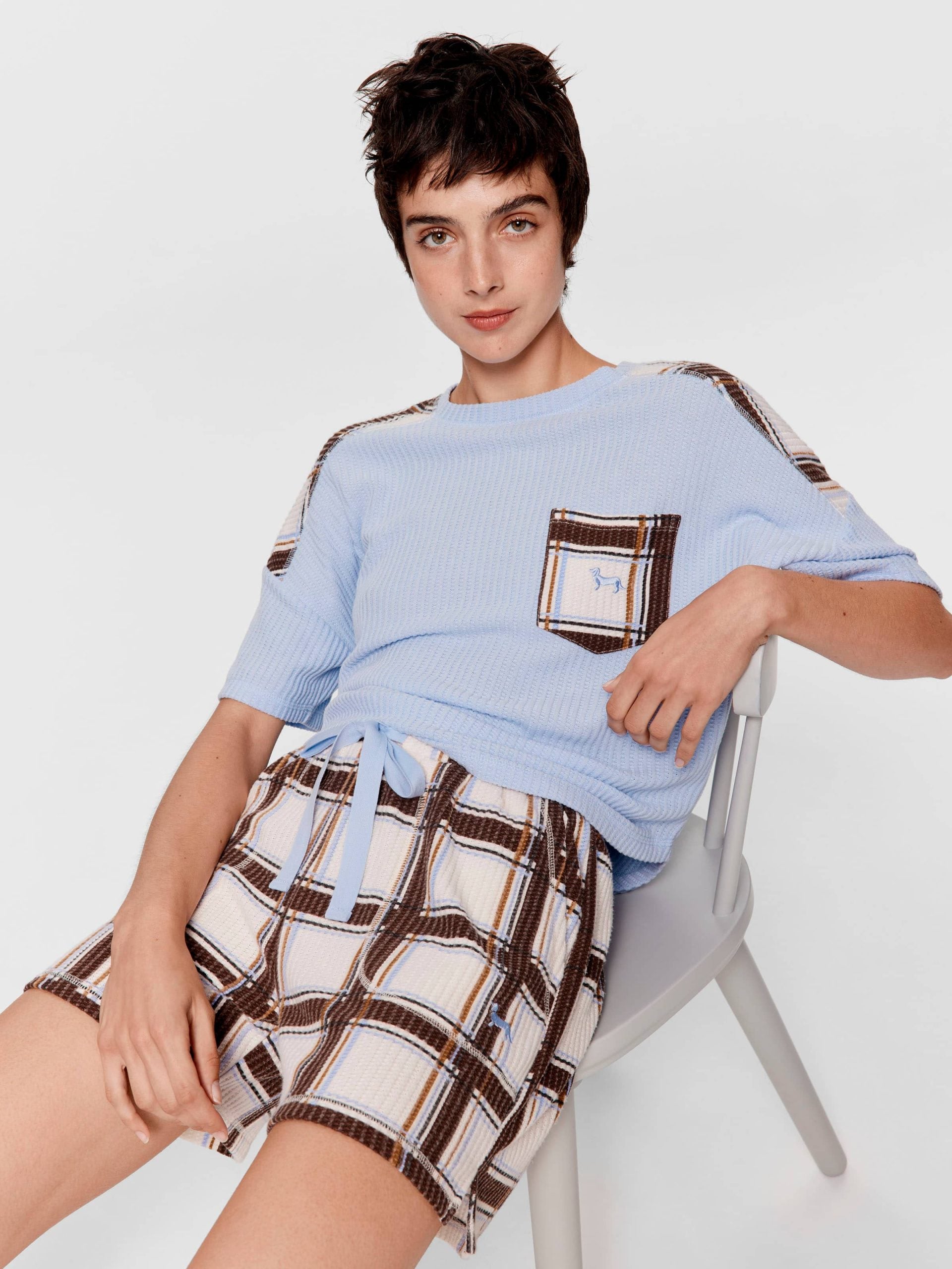 Waffle Check Long Short Multi image 0