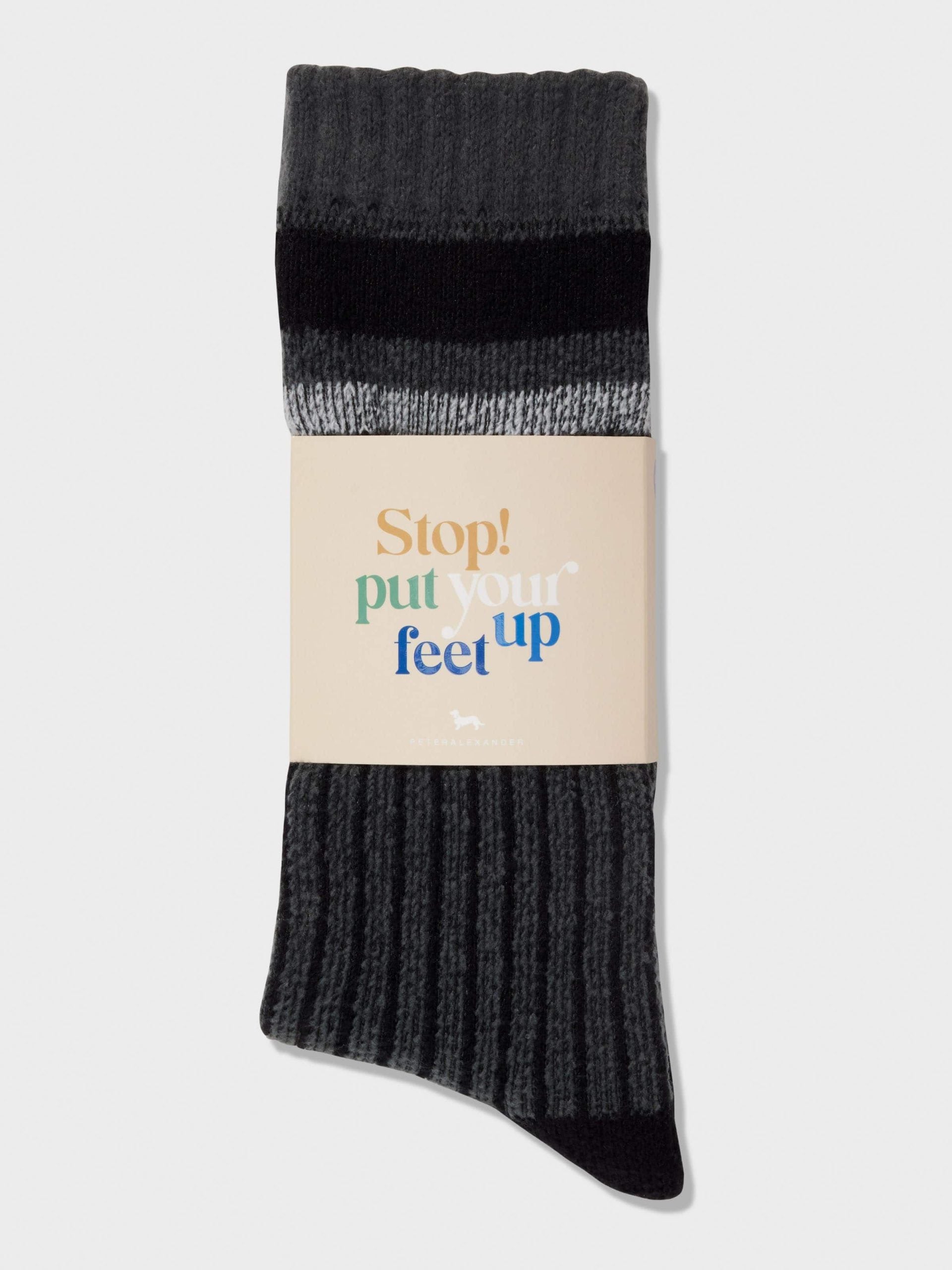 Rib Cushion Sock charcoal image 3