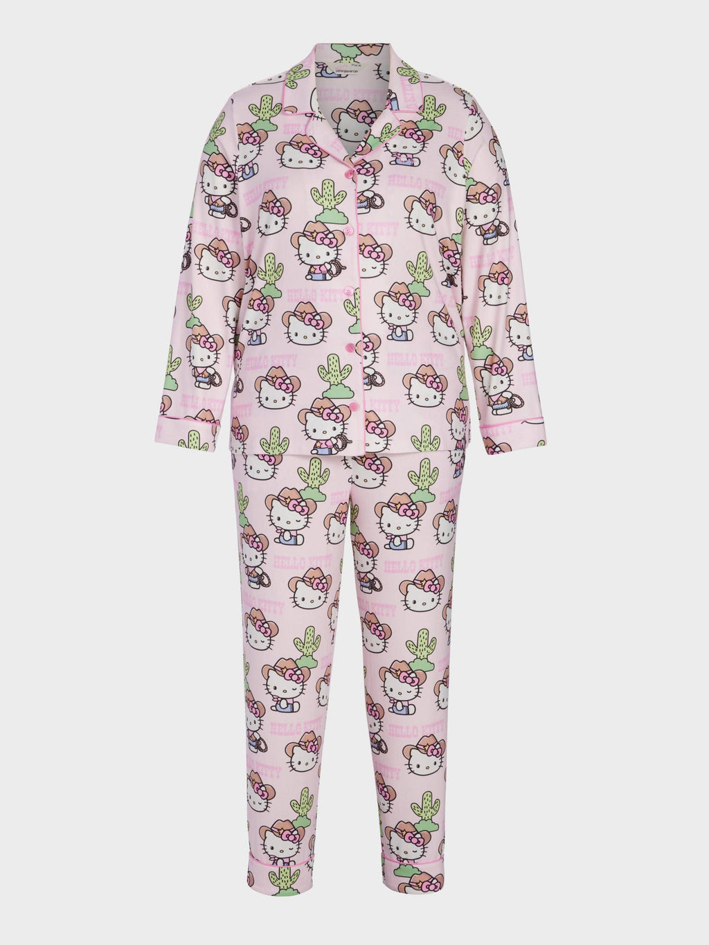 P.A. Plus Howdy Hello Kitty Plush Classic Pj Set Multi image 4