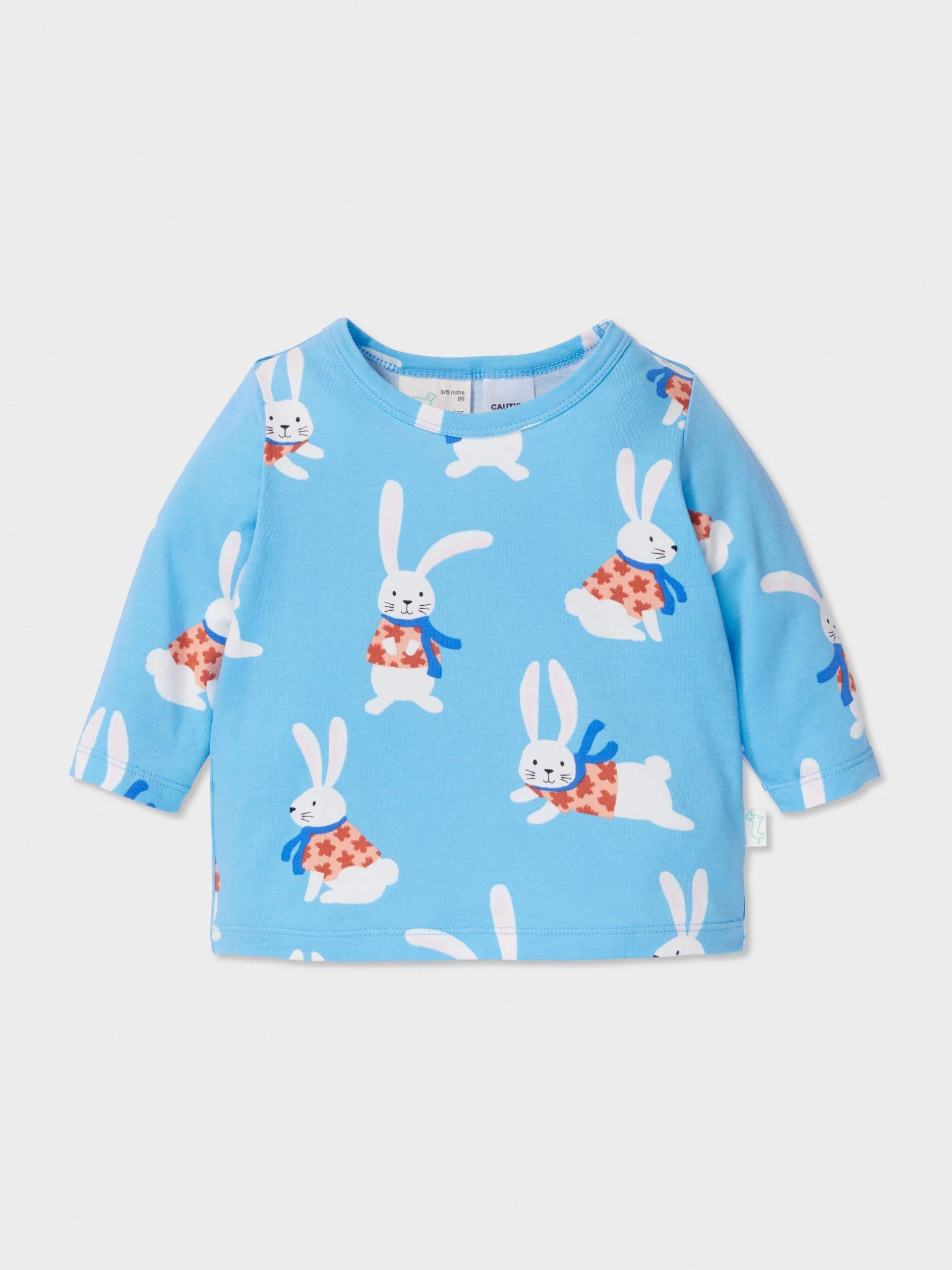 Baby Scarf Bunny Pj Set blue image 2