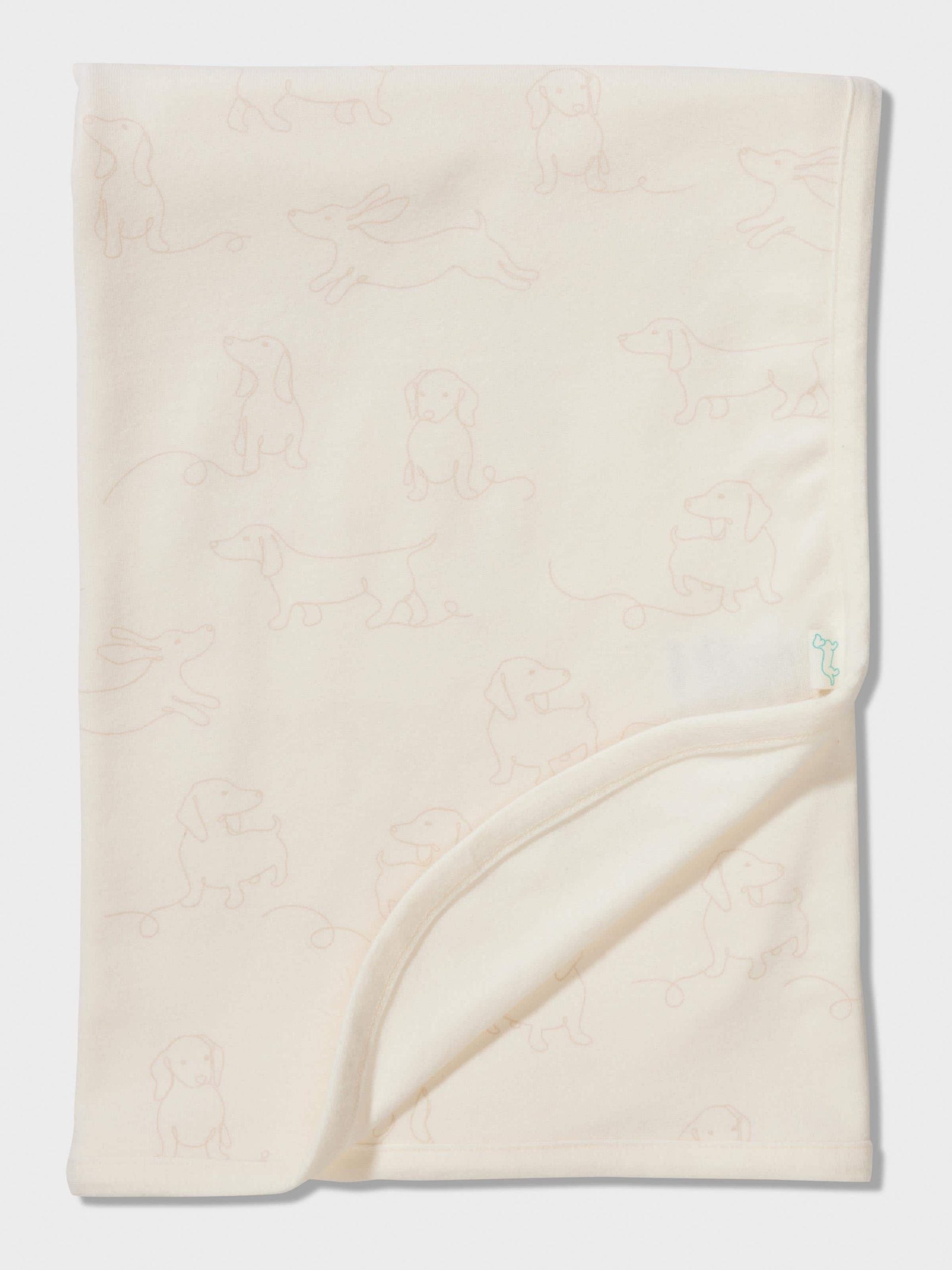 Baby Organic Penny Print Blanket cream image 0