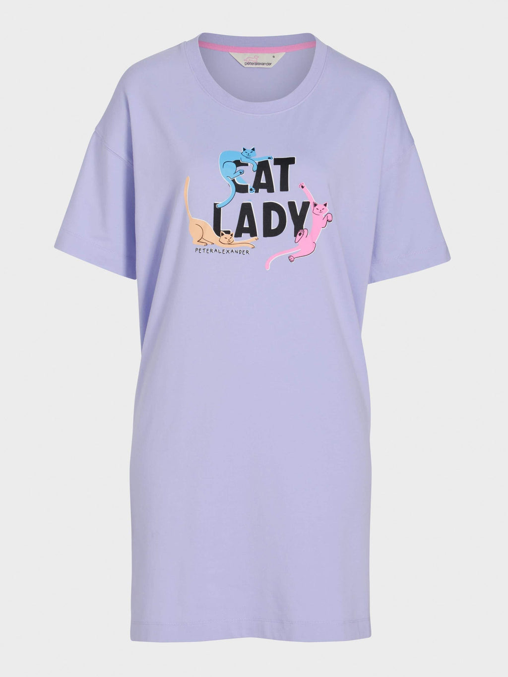 Lilac Cat Lady Sleep Tee multi image 3