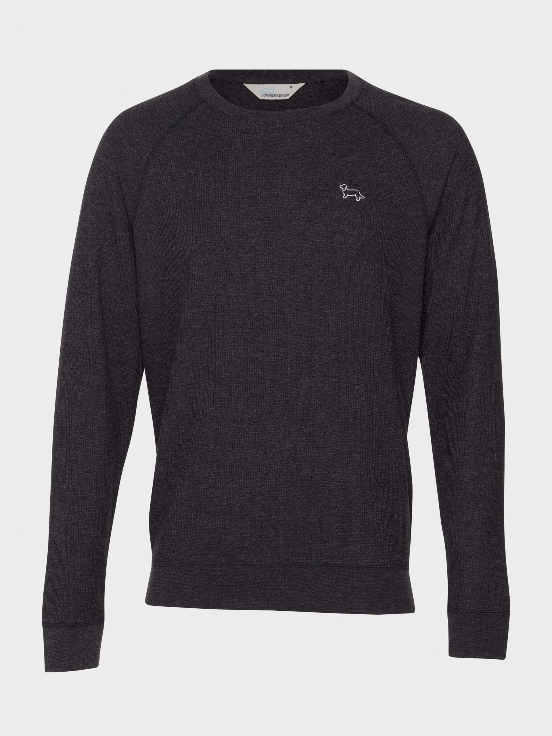 Charcoal Waffle Long Sleeve Top charcoal image 2