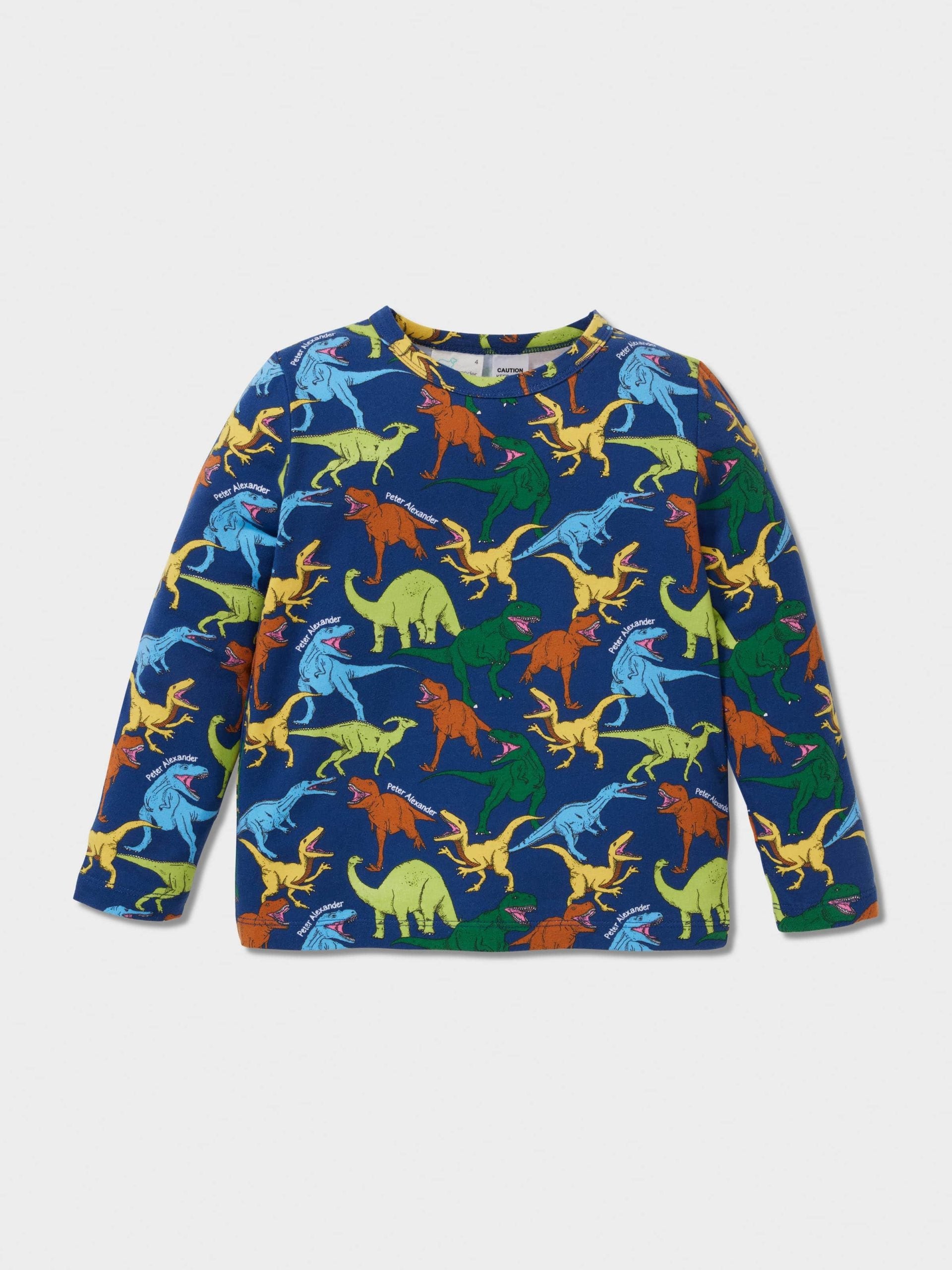 Jnr Boys Dino Long Pj Set multi image 2
