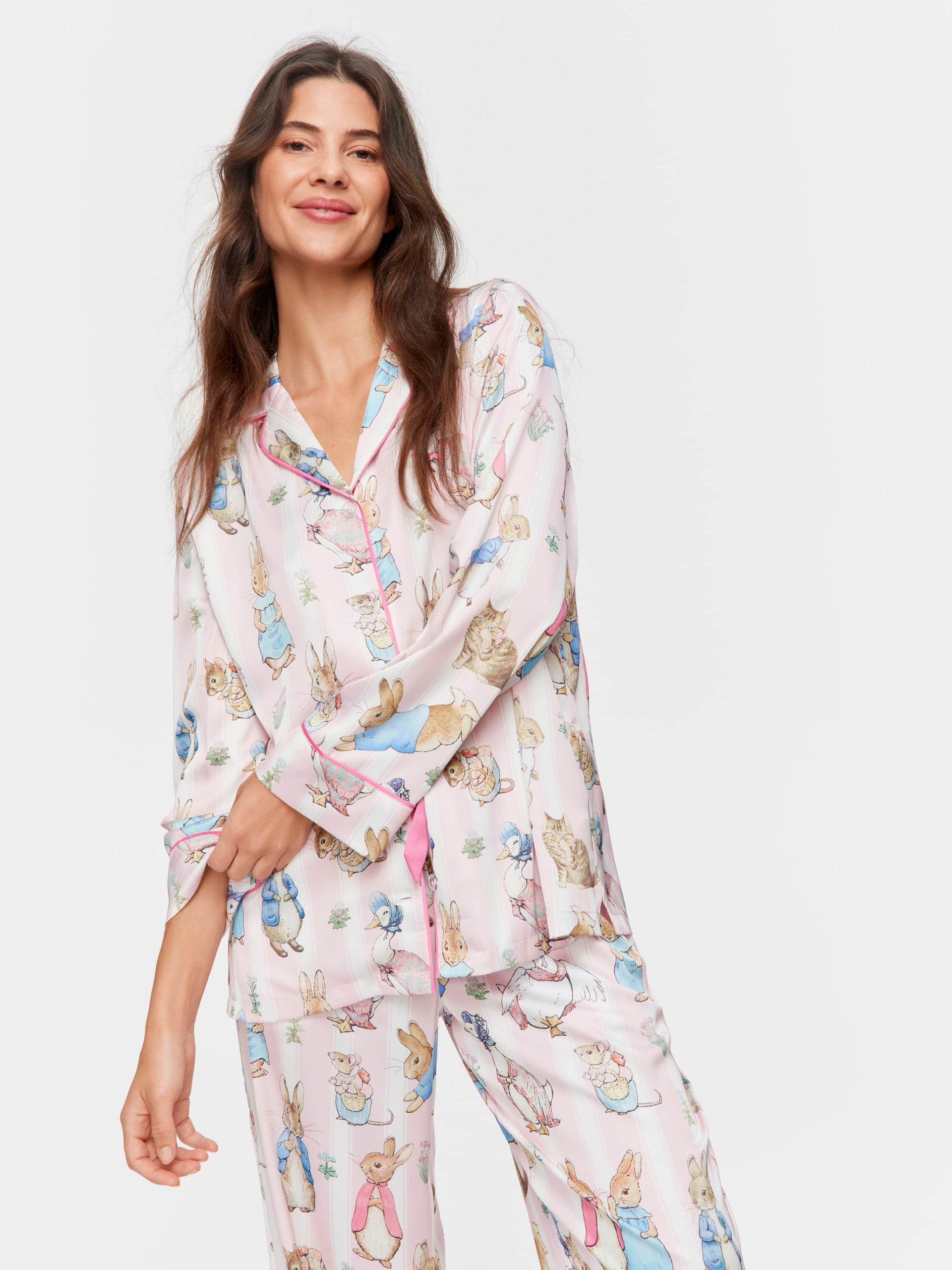 Peter Rabbit Satin Long Sleeve Pj Set multi image 0
