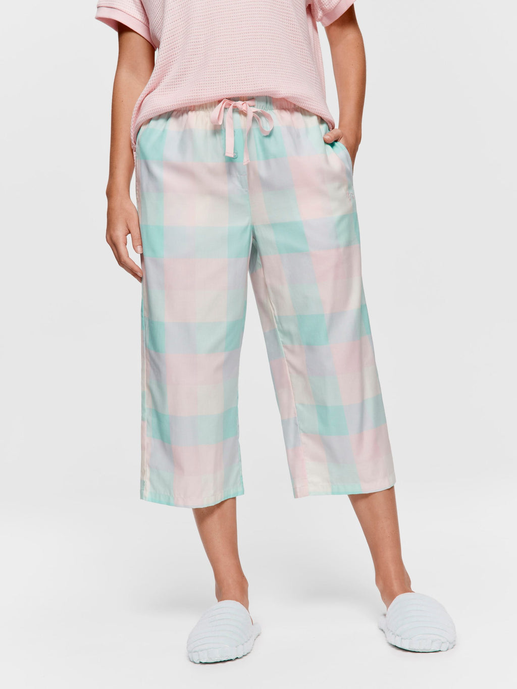 Pink Buffalo Check 100% Cotton 3/4 Pj Pant multi image 2
