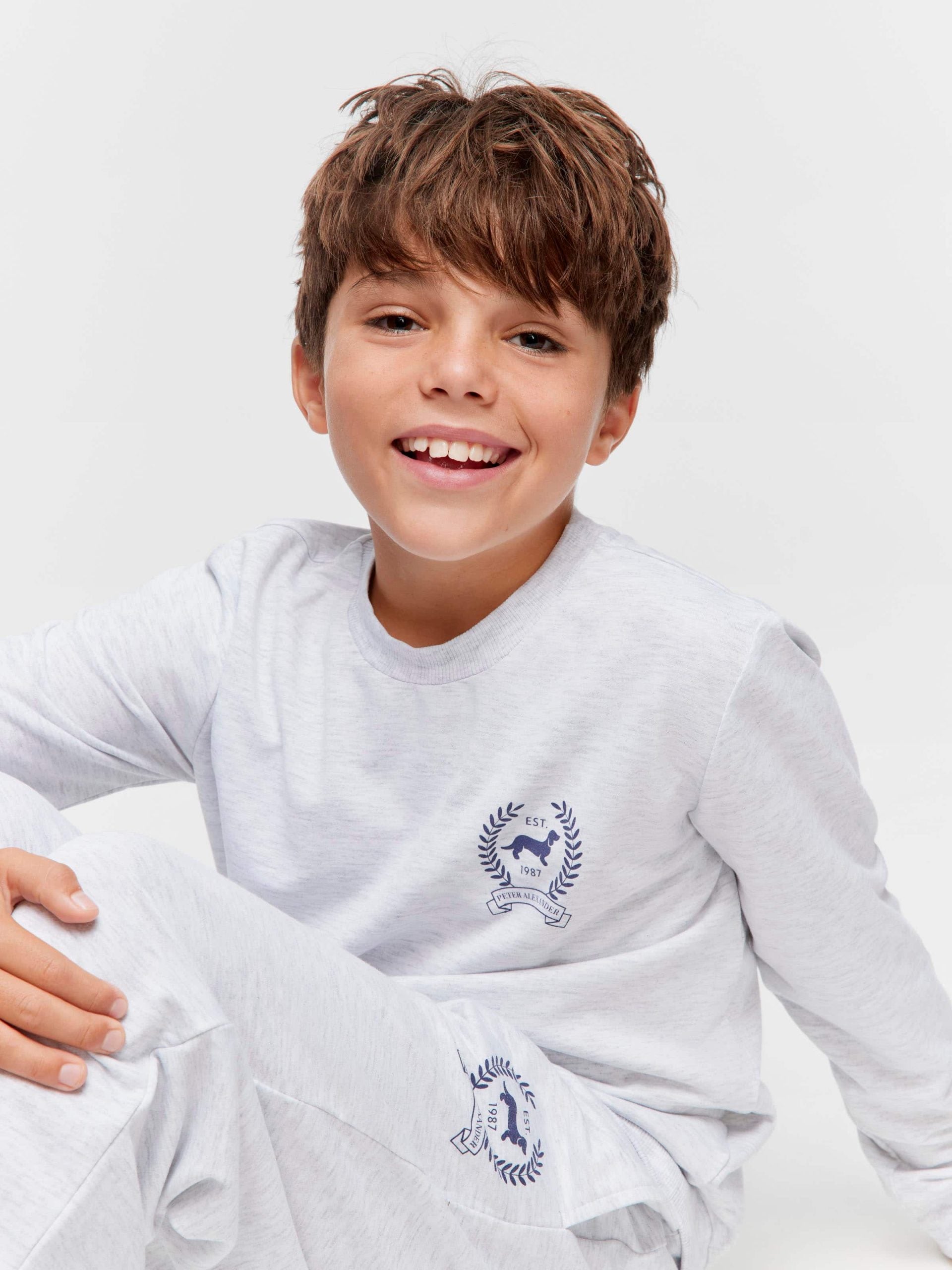 Boys Grey Heritage Pj Set grey image 0