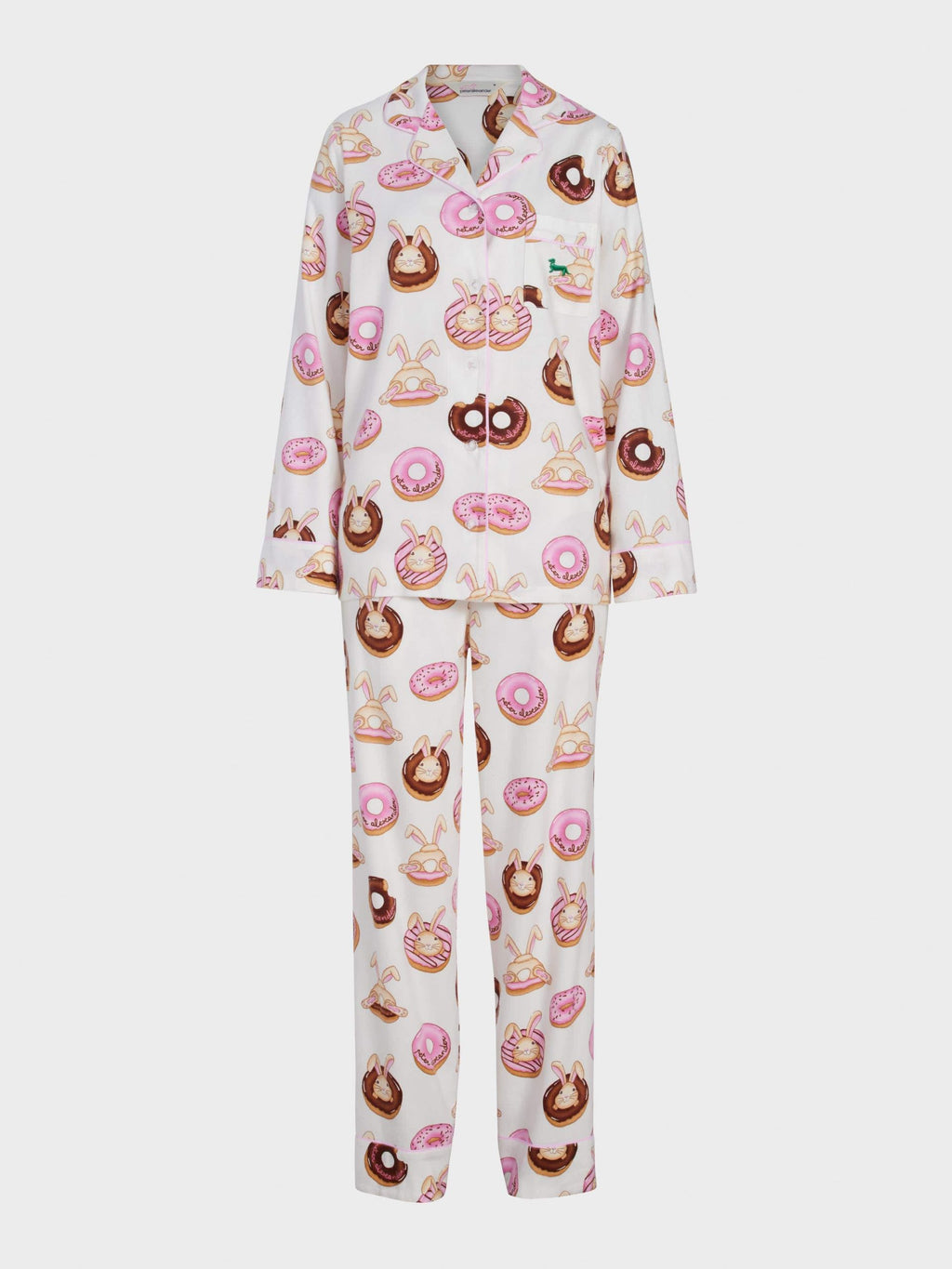 Krispy Kreme Pink Bunnies Bamboo Flannelette Long Pj Set multi image 4