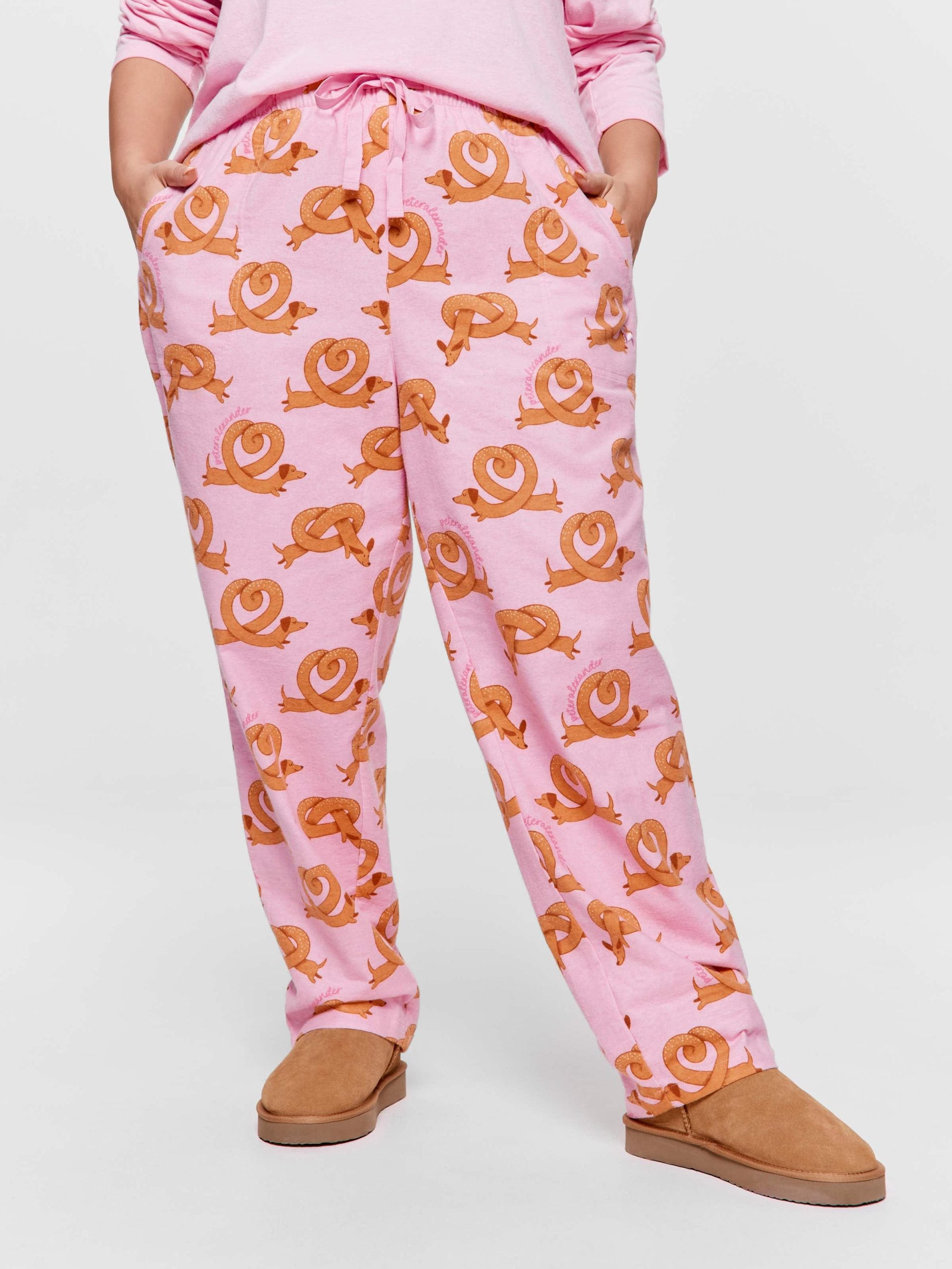 P.A. Plus Pretzel Roll Up Flannelette Pj Pant Multi image 2