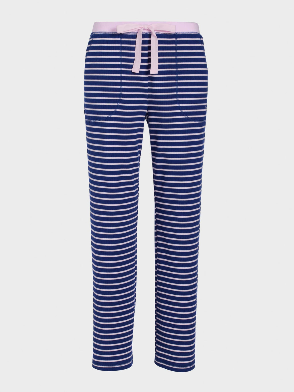 Navy Waffle Stripe Tapered Pj Pant multi image 3