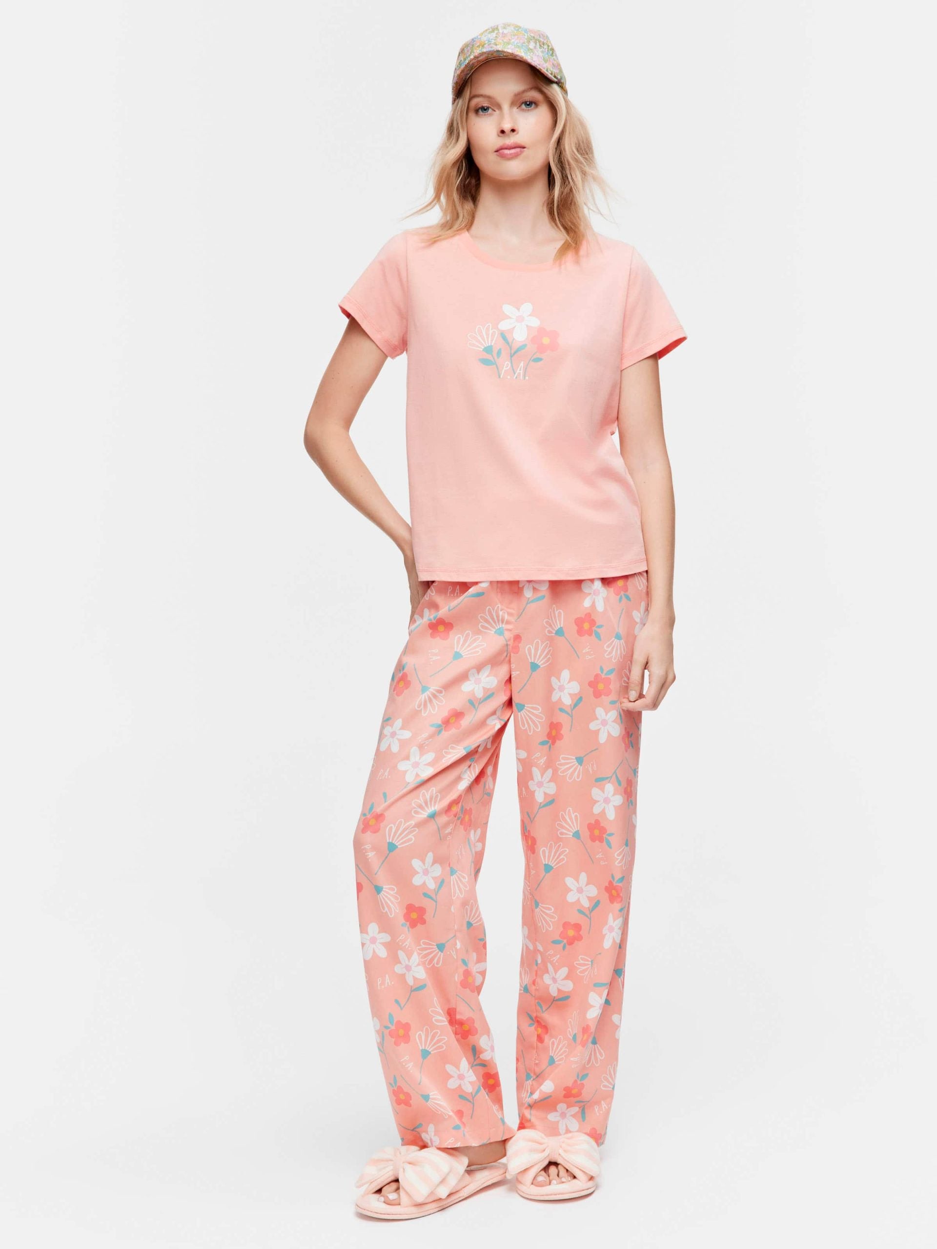 Floral Tee & Pants Pj Set multi image 2