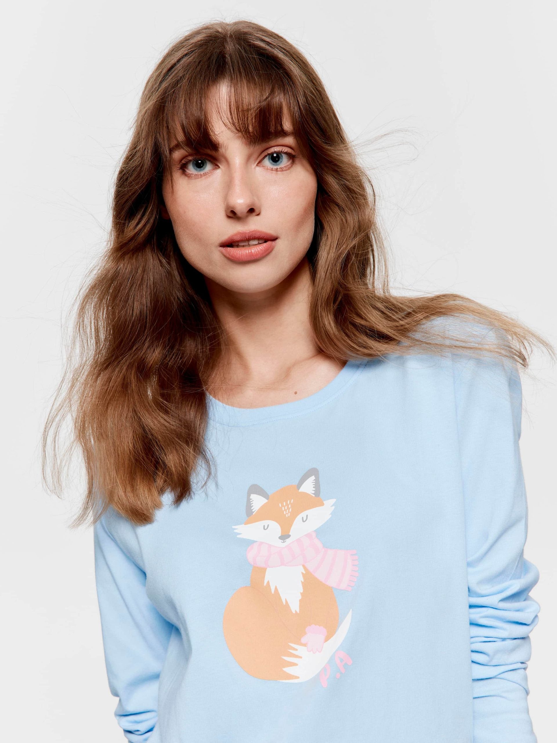 Fox Long Sleeve Top blue image 1