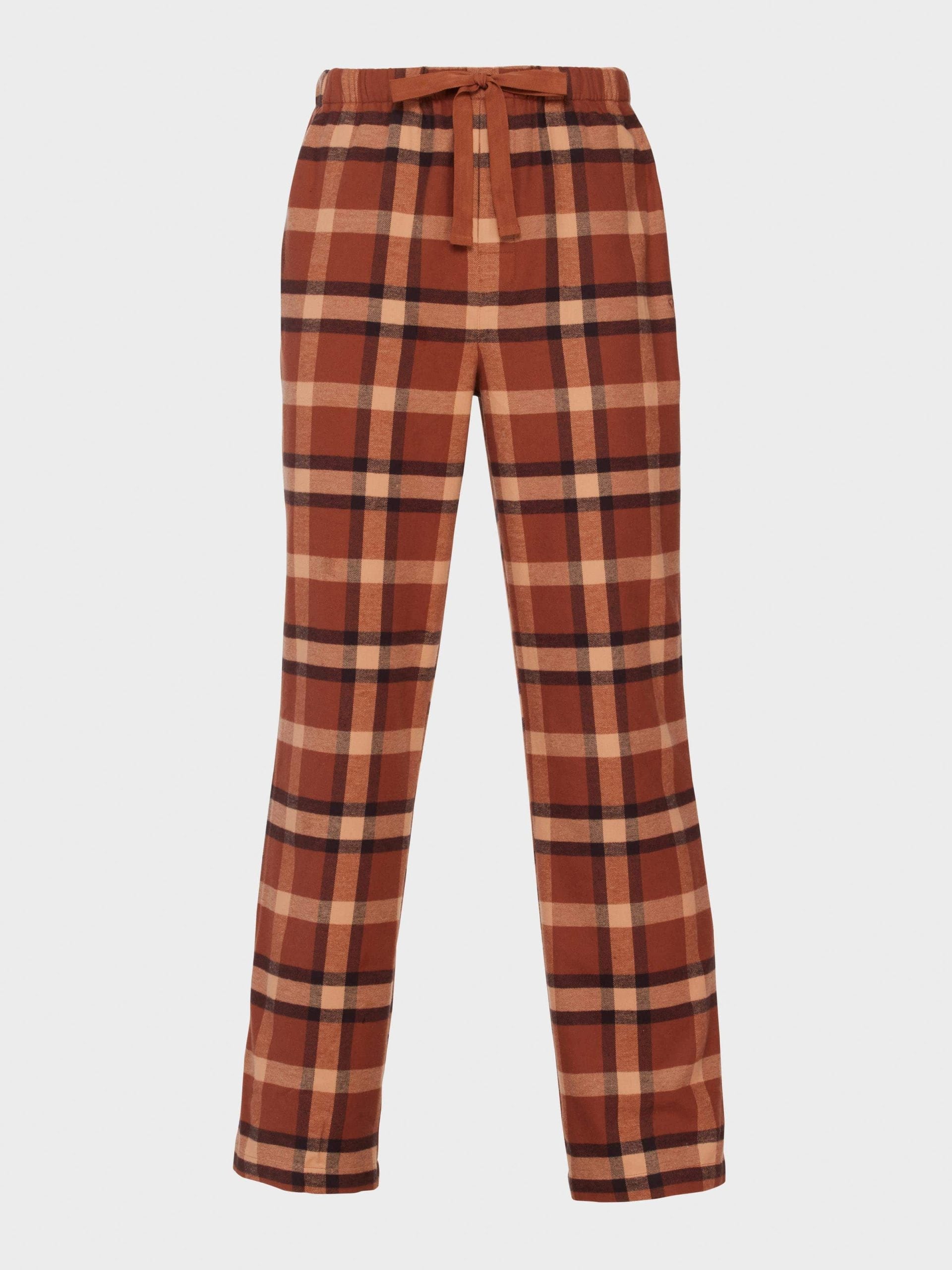 Brown Check Flannelette Pj Pant multi image 3