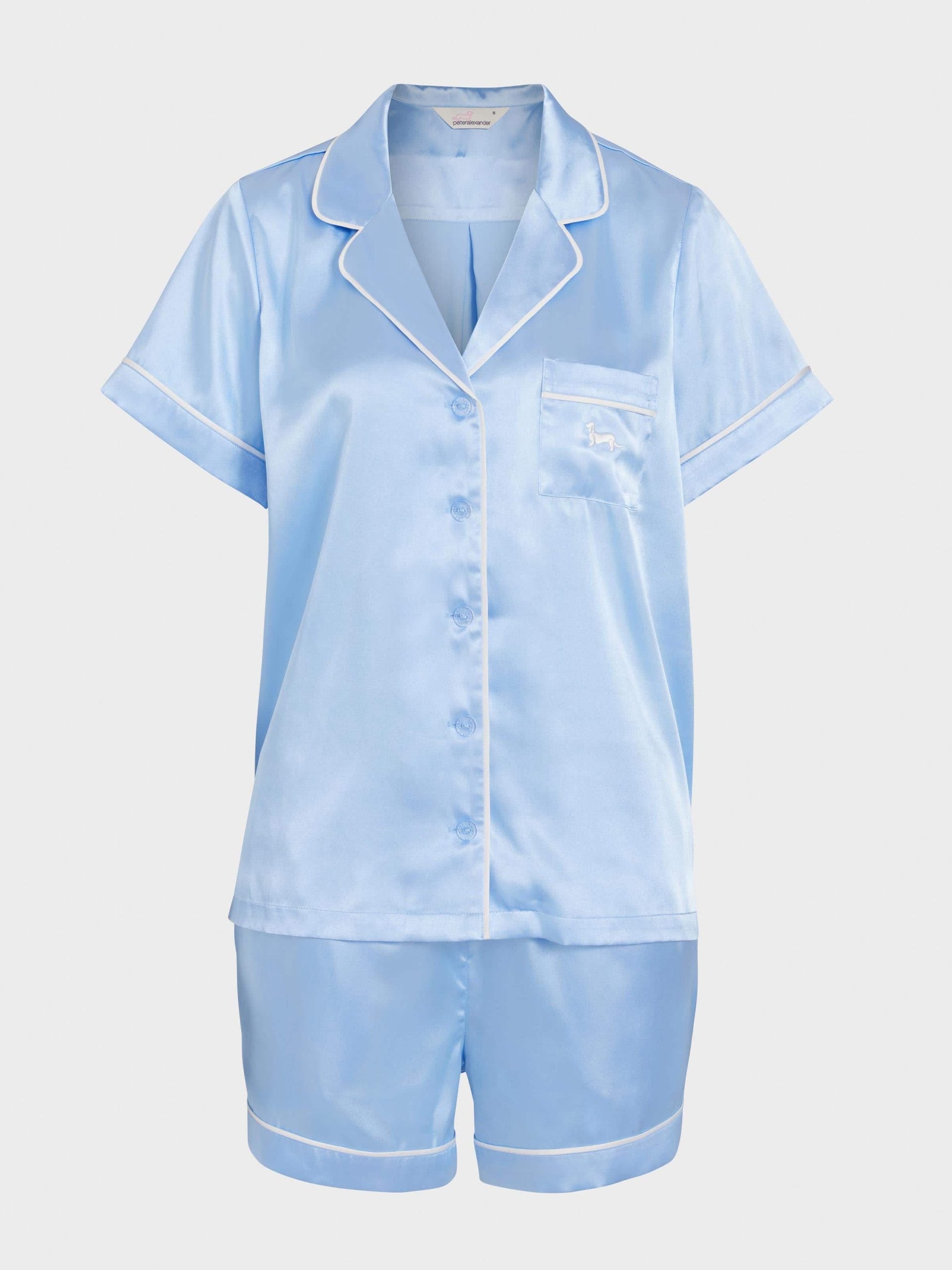Cornflower Blue Satin Pj Set Blue image 2