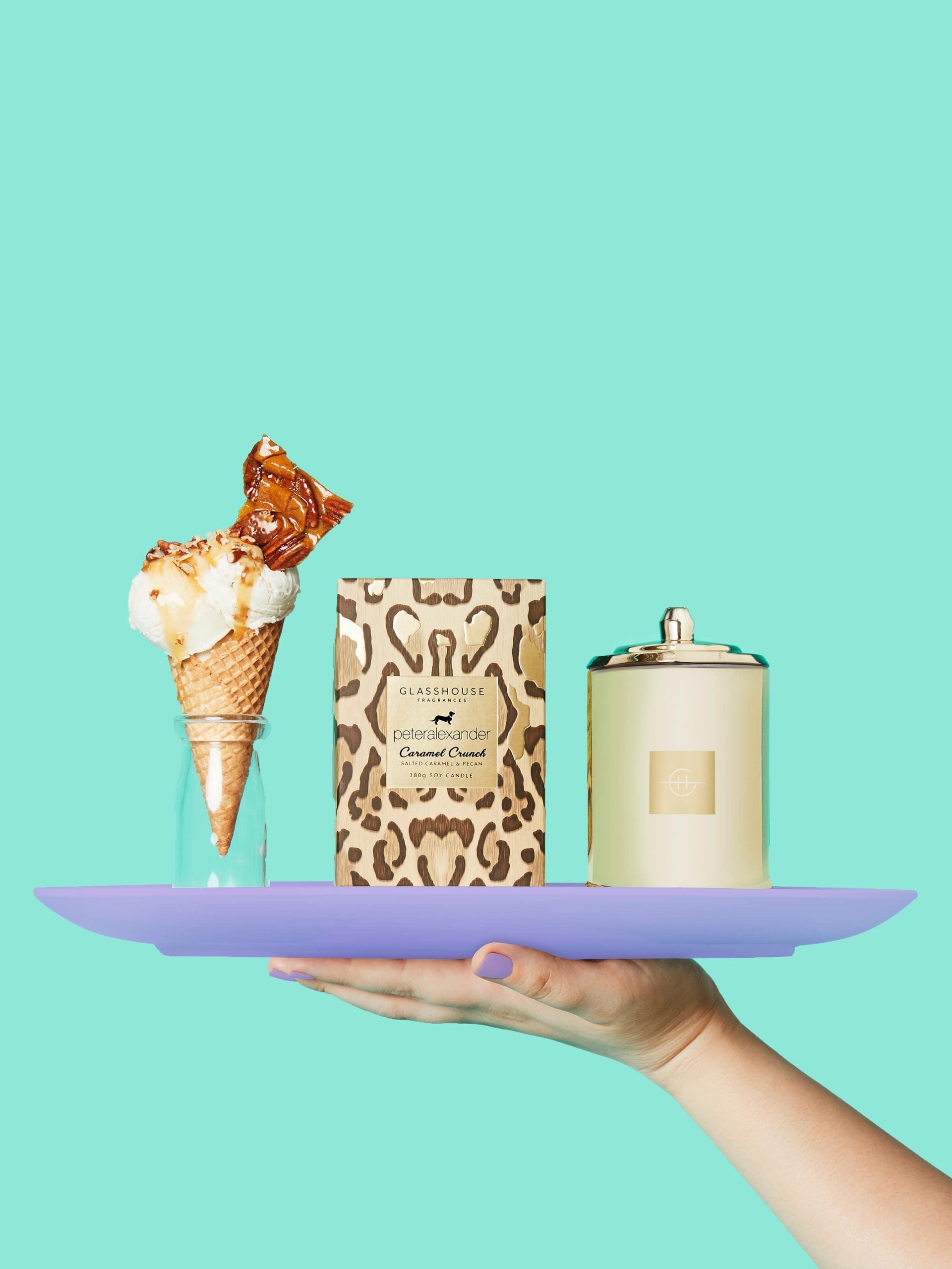 Glasshouse Fragrances Caramel Crunch Candle 380G multi image 2