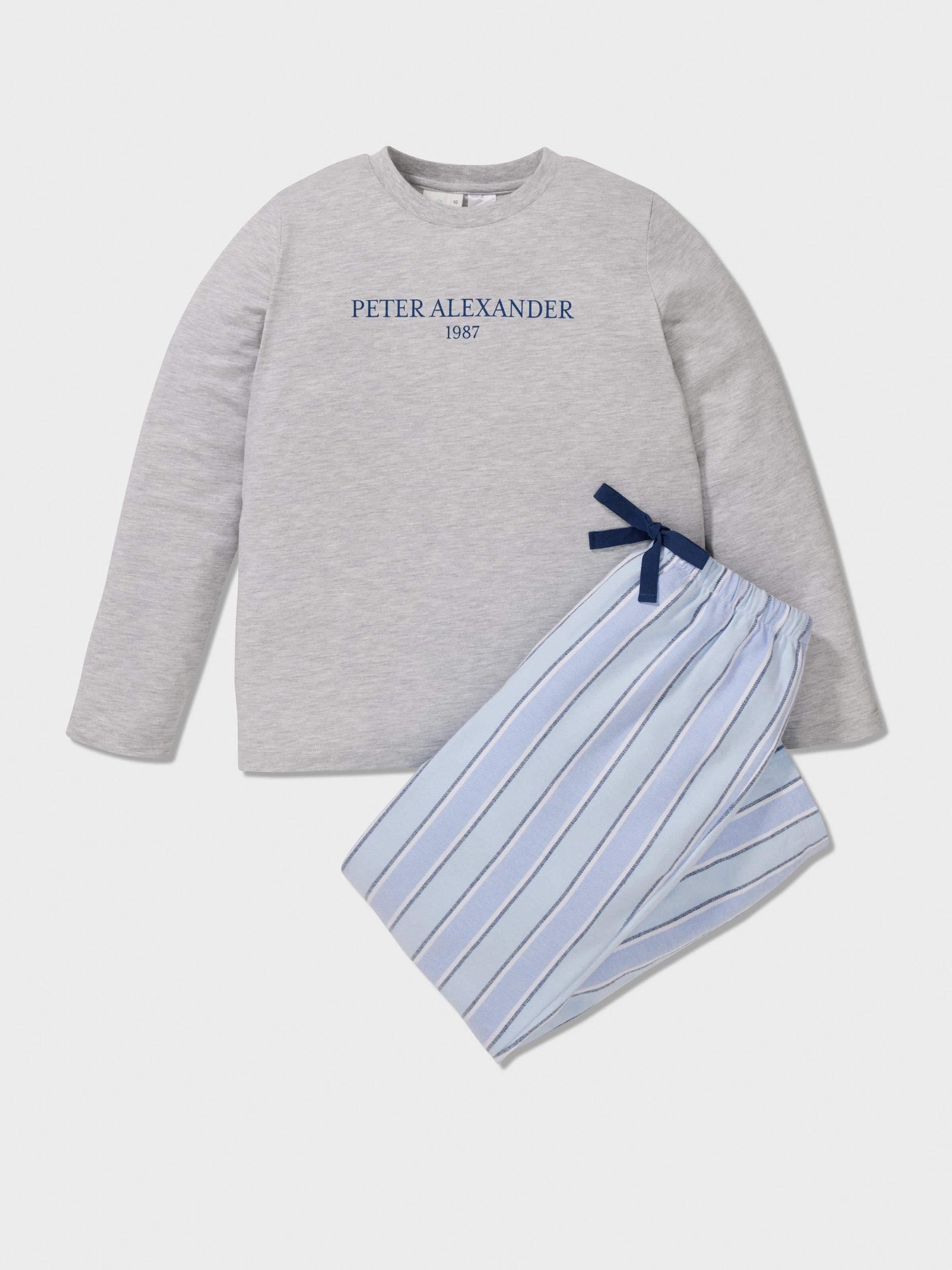 Boys Blue Stripe Long Pj Set multi image 0
