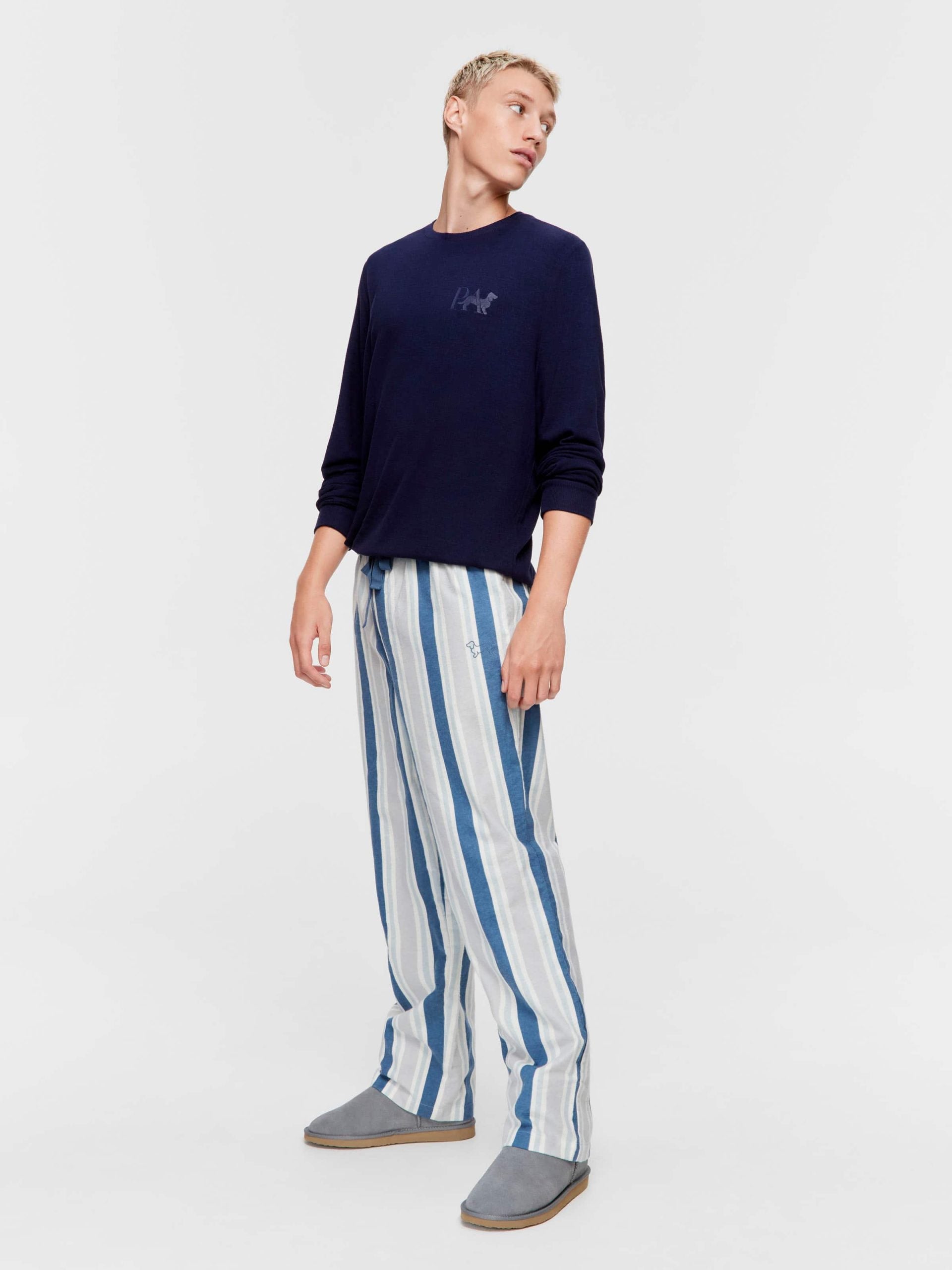 Multi Stripe Flannelette Pj Pant multi image 1