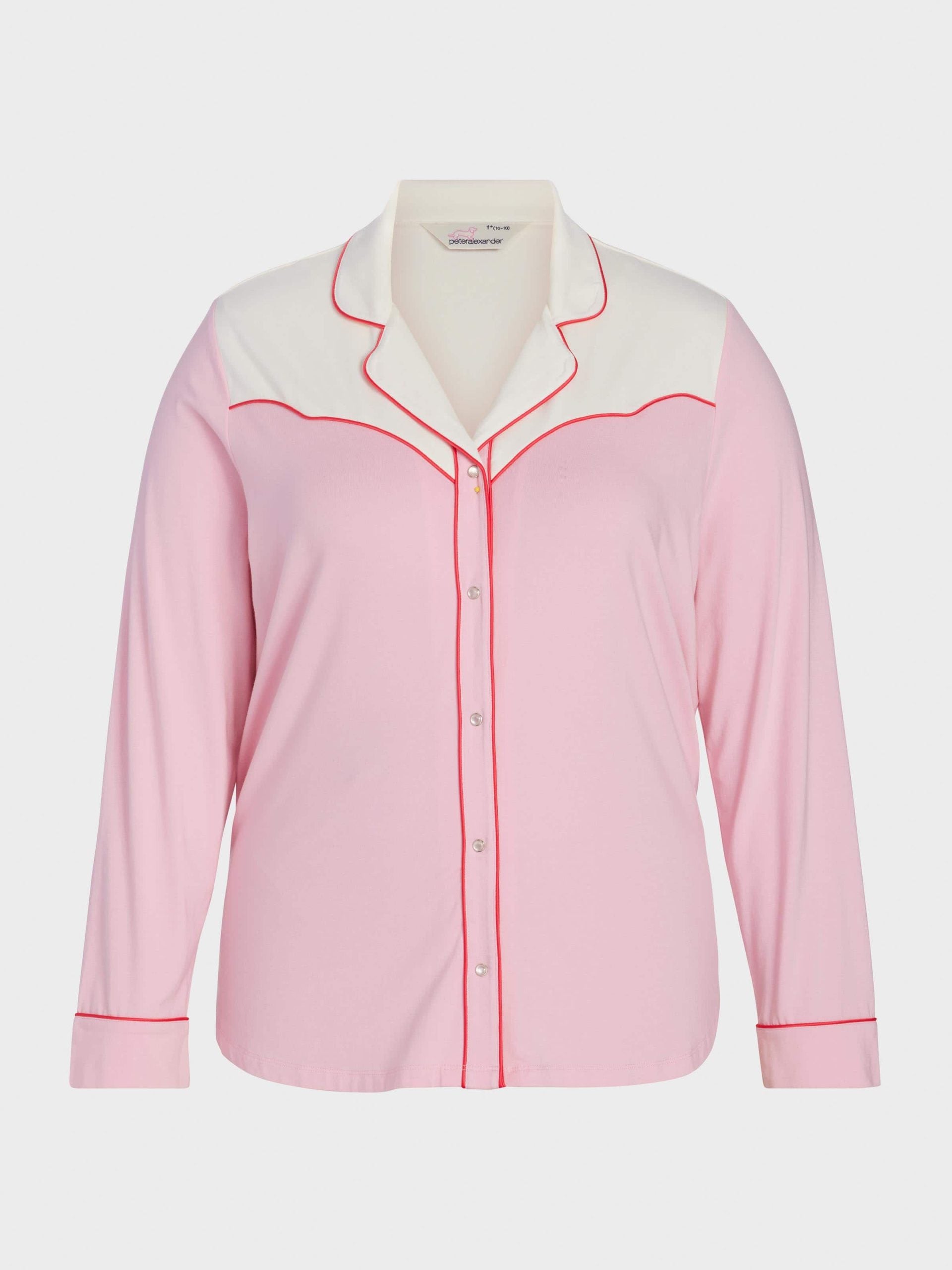 P.A. Plus Western Bamboo Jersey Long Sleeve Shirt Pink image 3
