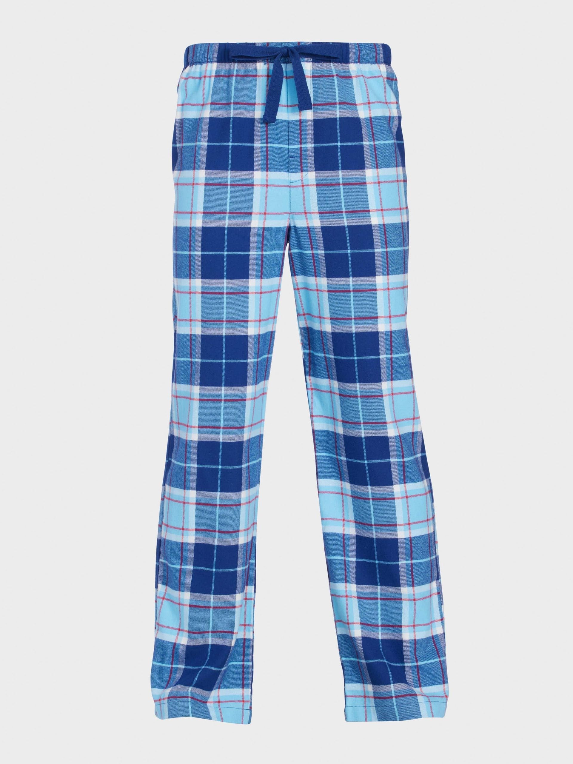 Blue Check Flannelette Pj Pant multi image 3