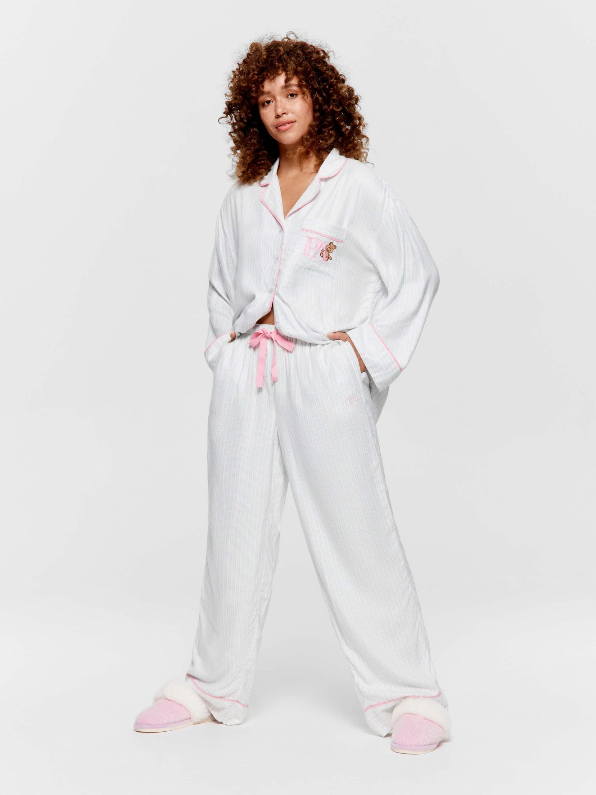 Mint Candy Stripe Viscose Flannelette Classic Pj Pant multi image 1