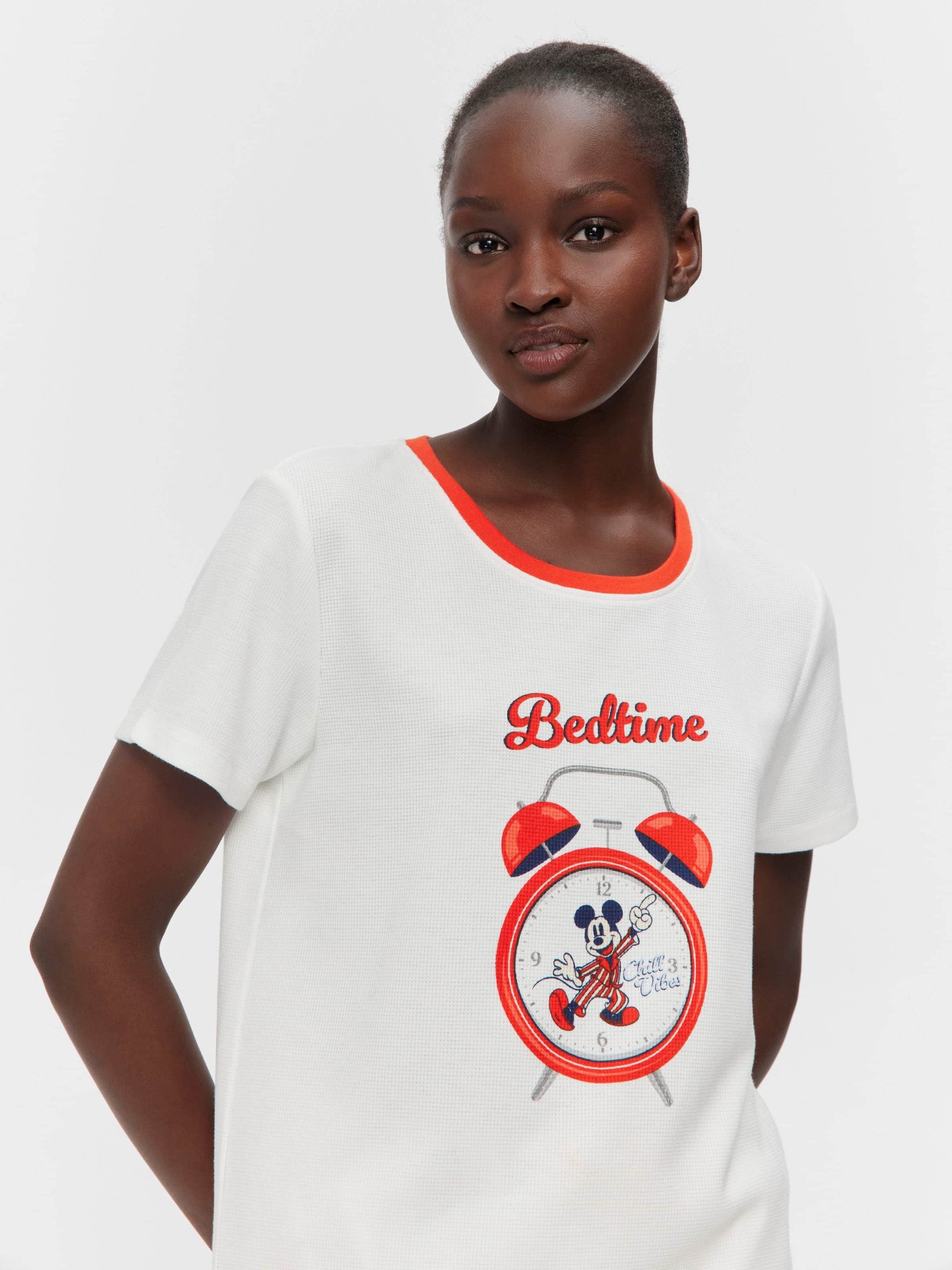 Wake Up Mickey Mouse Waffle Tee Cream image 1