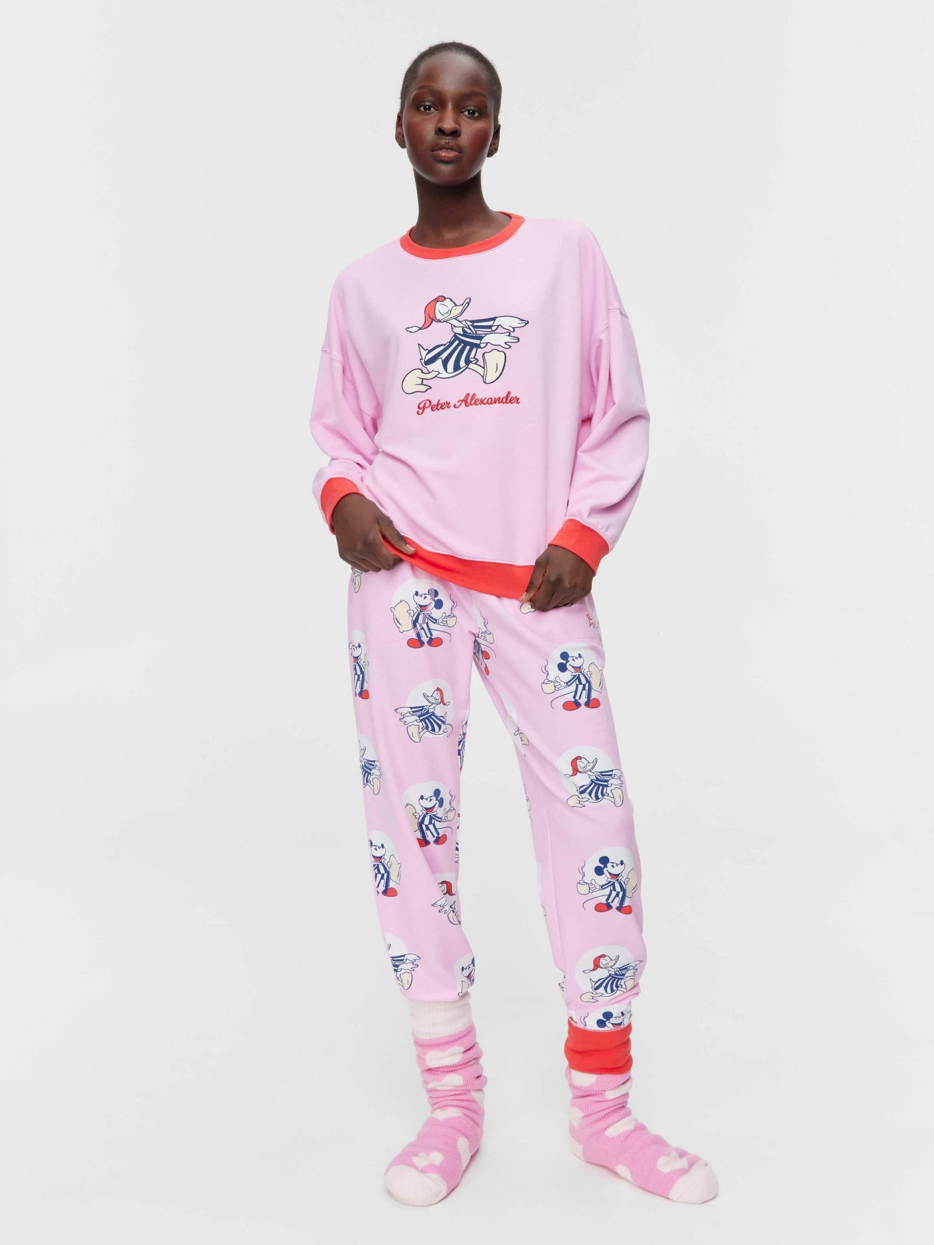 Sleepy Donald Duck Sweater Pink image 1