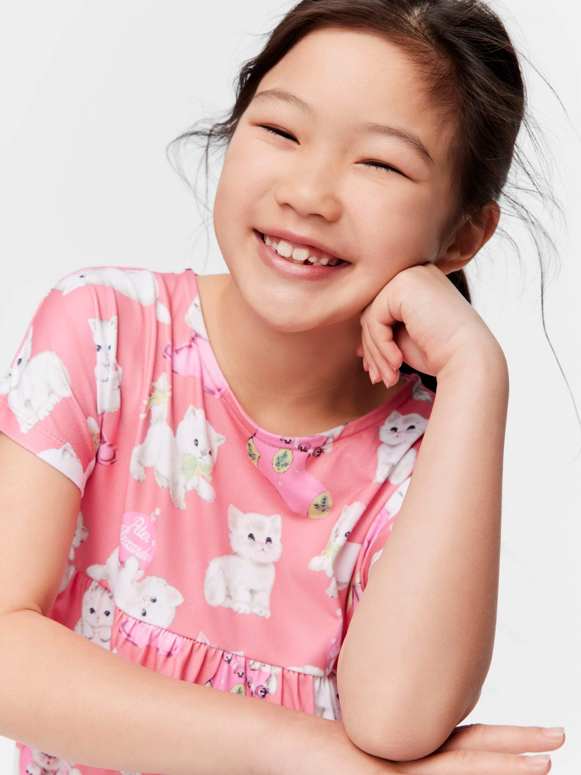 Jnr Girls Kitty Nightie multi image 1