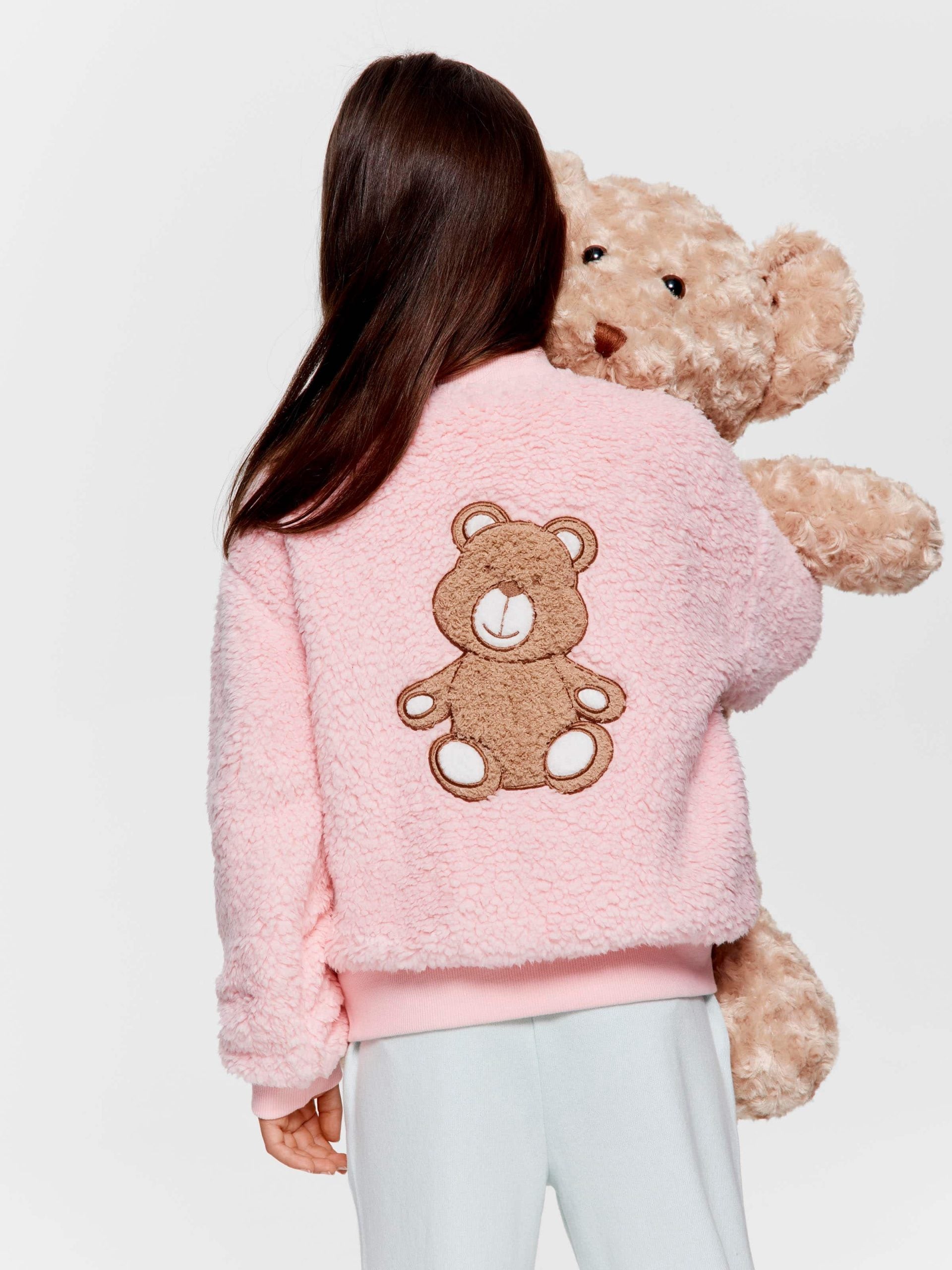 Jnr Girls Teddy Bear Cardigan pink image 0