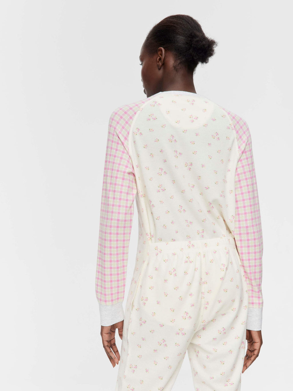 Waffle Contrast Print Onesie Multi image 2
