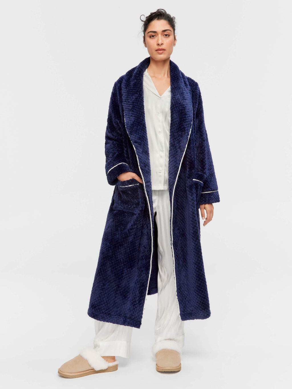 Peters Navy Jacquard Gown navy image 1