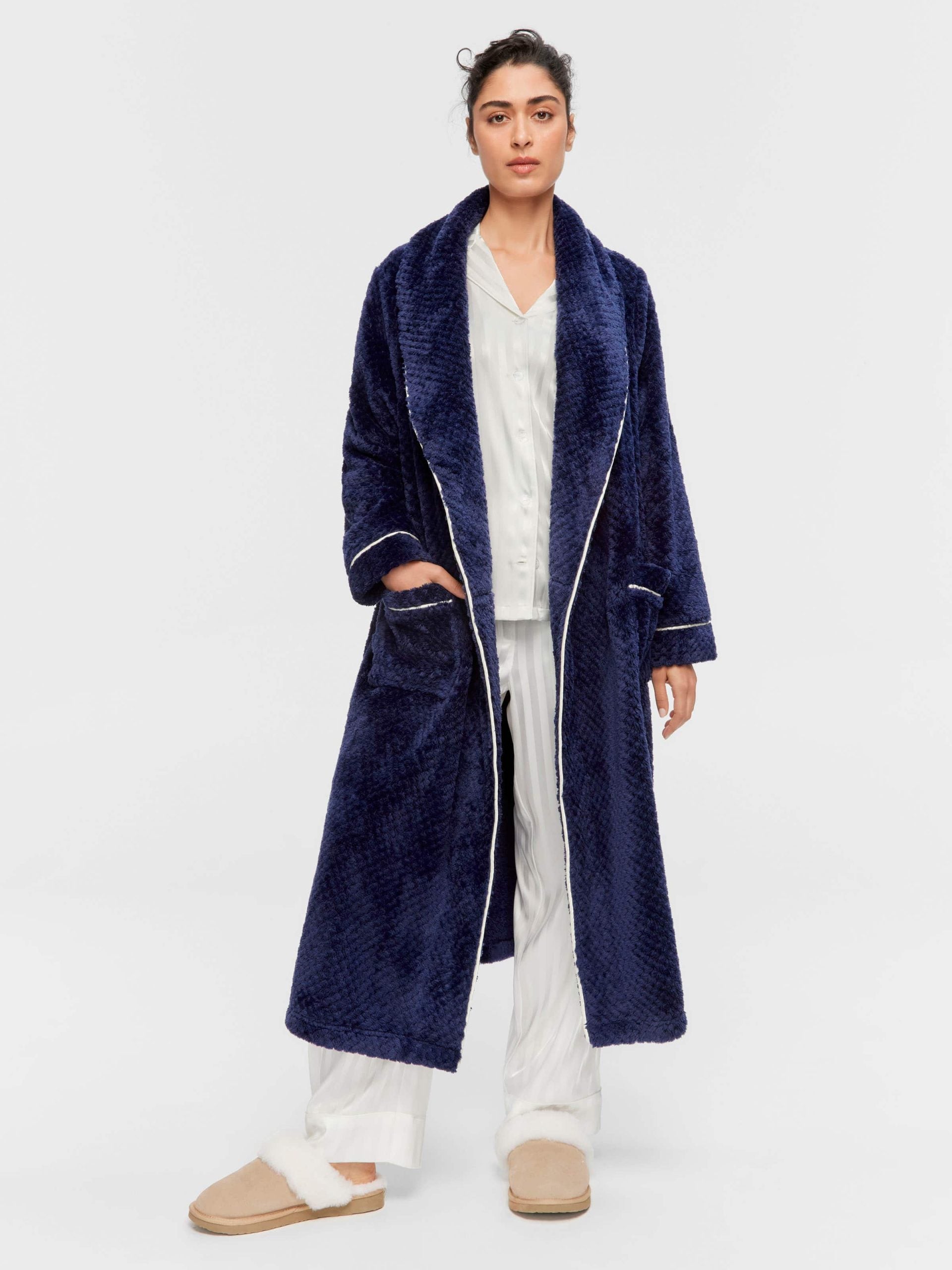 Peters Navy Jacquard Gown navy image 1
