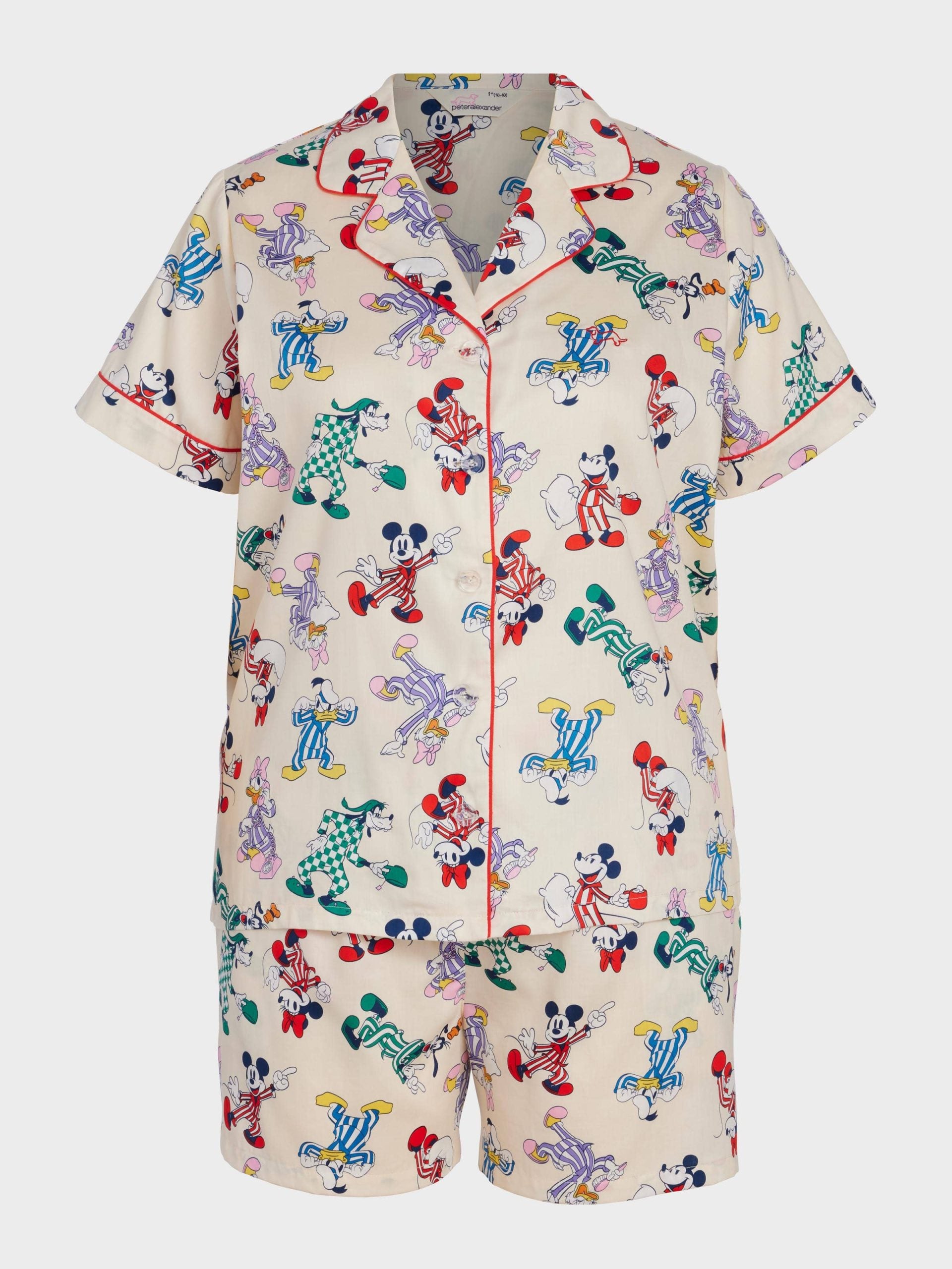 P.A. Plus Mickey Mouse &amp;amp; Friends 100% Cotton Shortie Pj Set Multi image 4