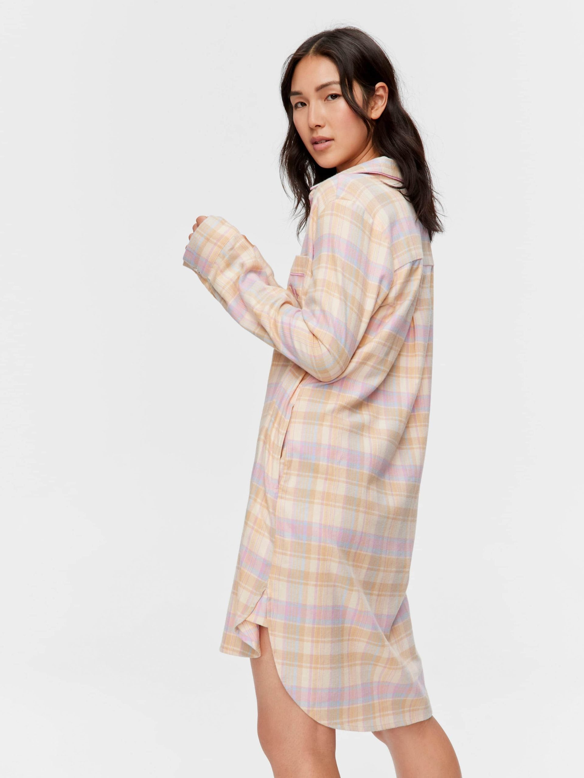 Toffee Check Flannelette Nightshirt multi image 0