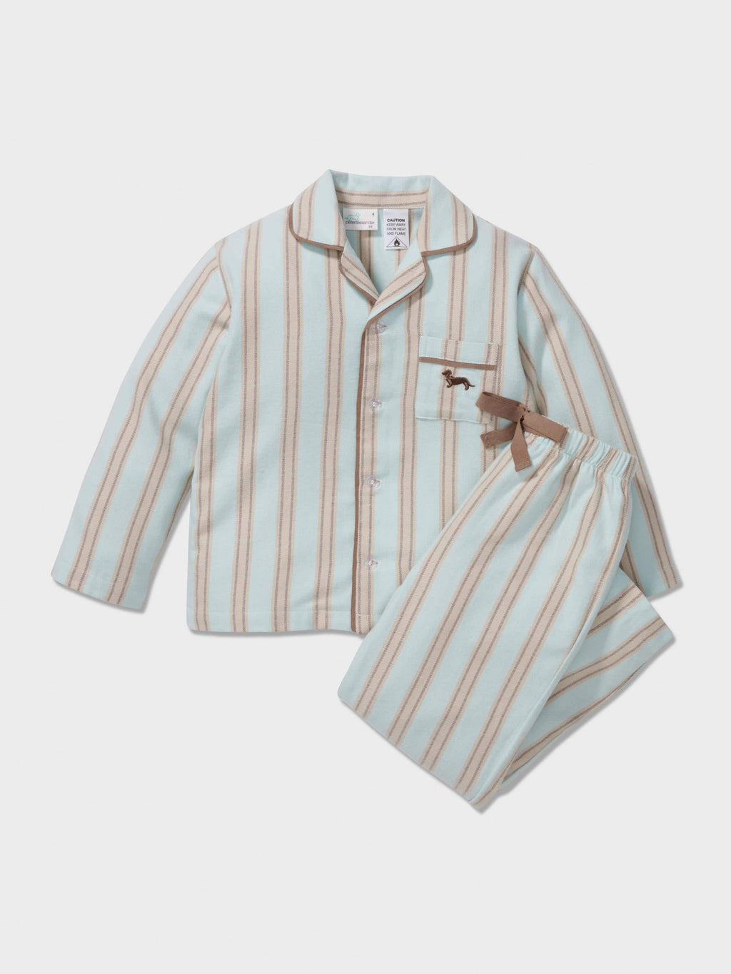 Boys Mint Choc Long Classic Pj Set multi image 2