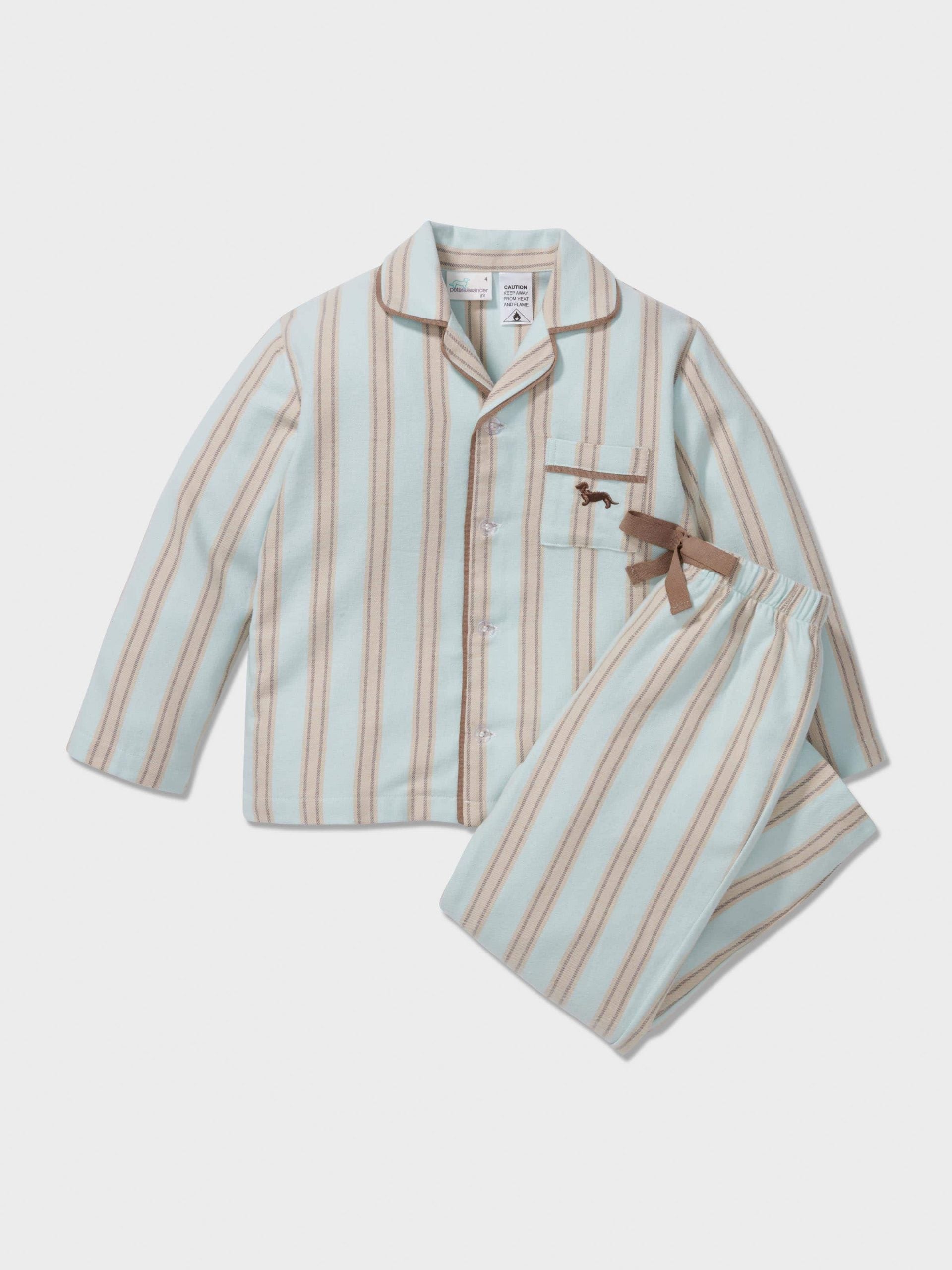 Boys Mint Choc Long Classic Pj Set multi image 2