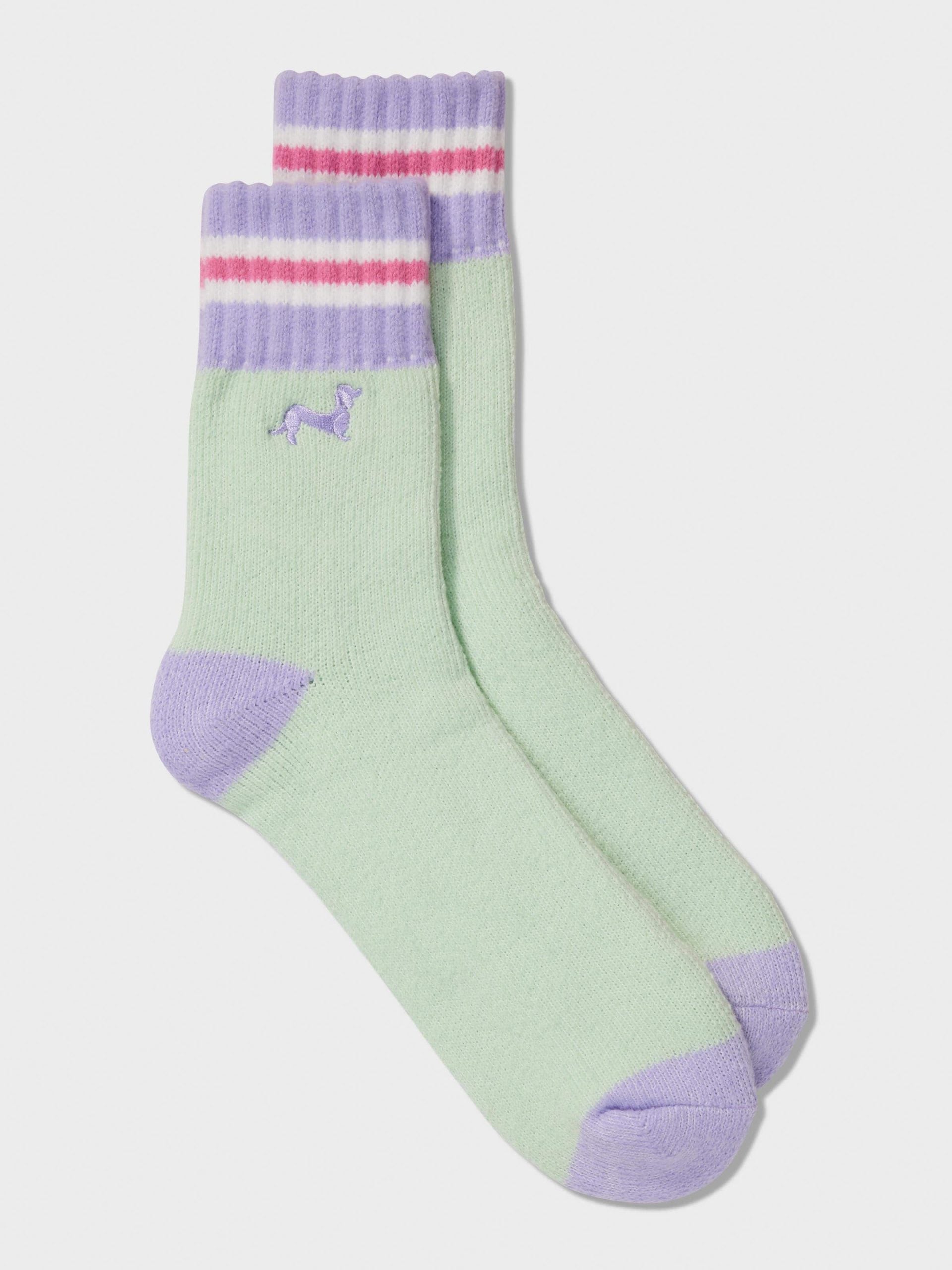 Rib Cushion Sock green image 2