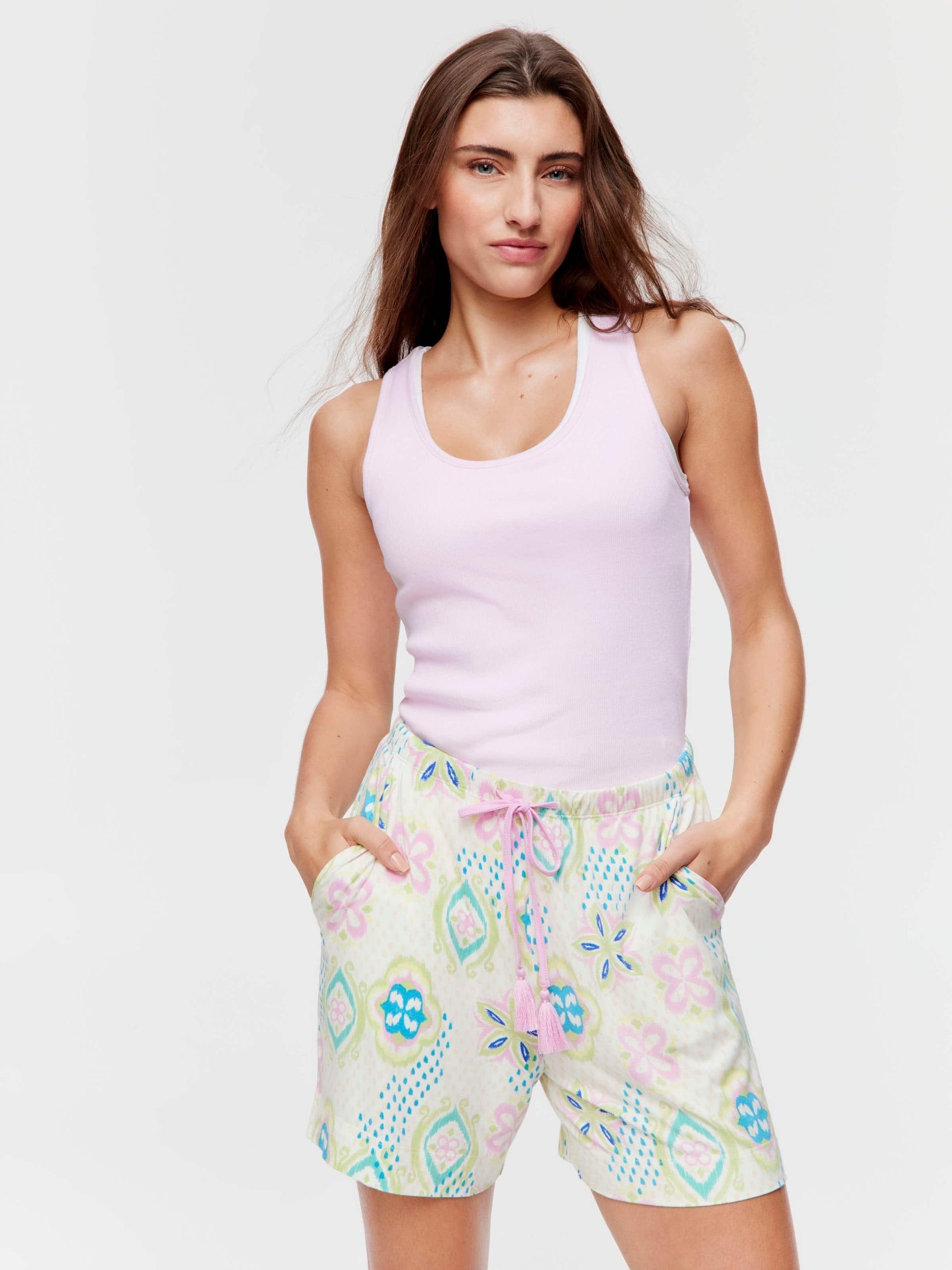 Pastel Printed Long Short multi image 2