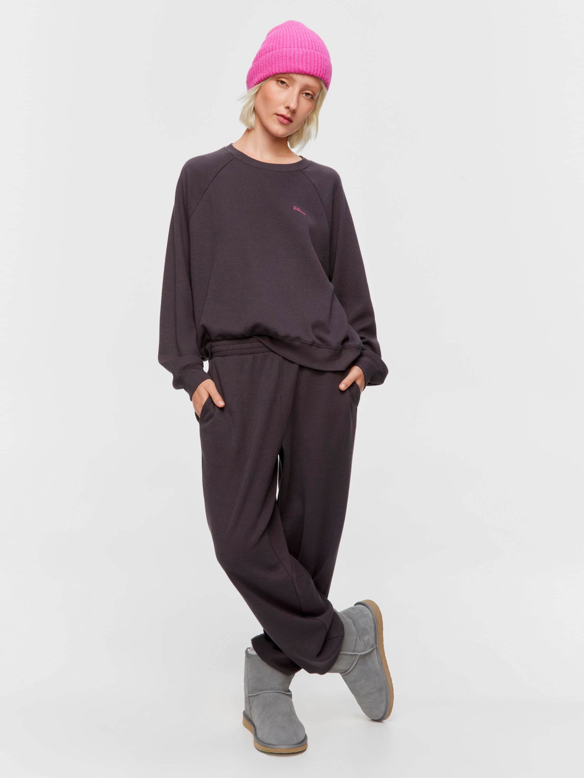 Waffle Track Pj Pant charcoal image 1