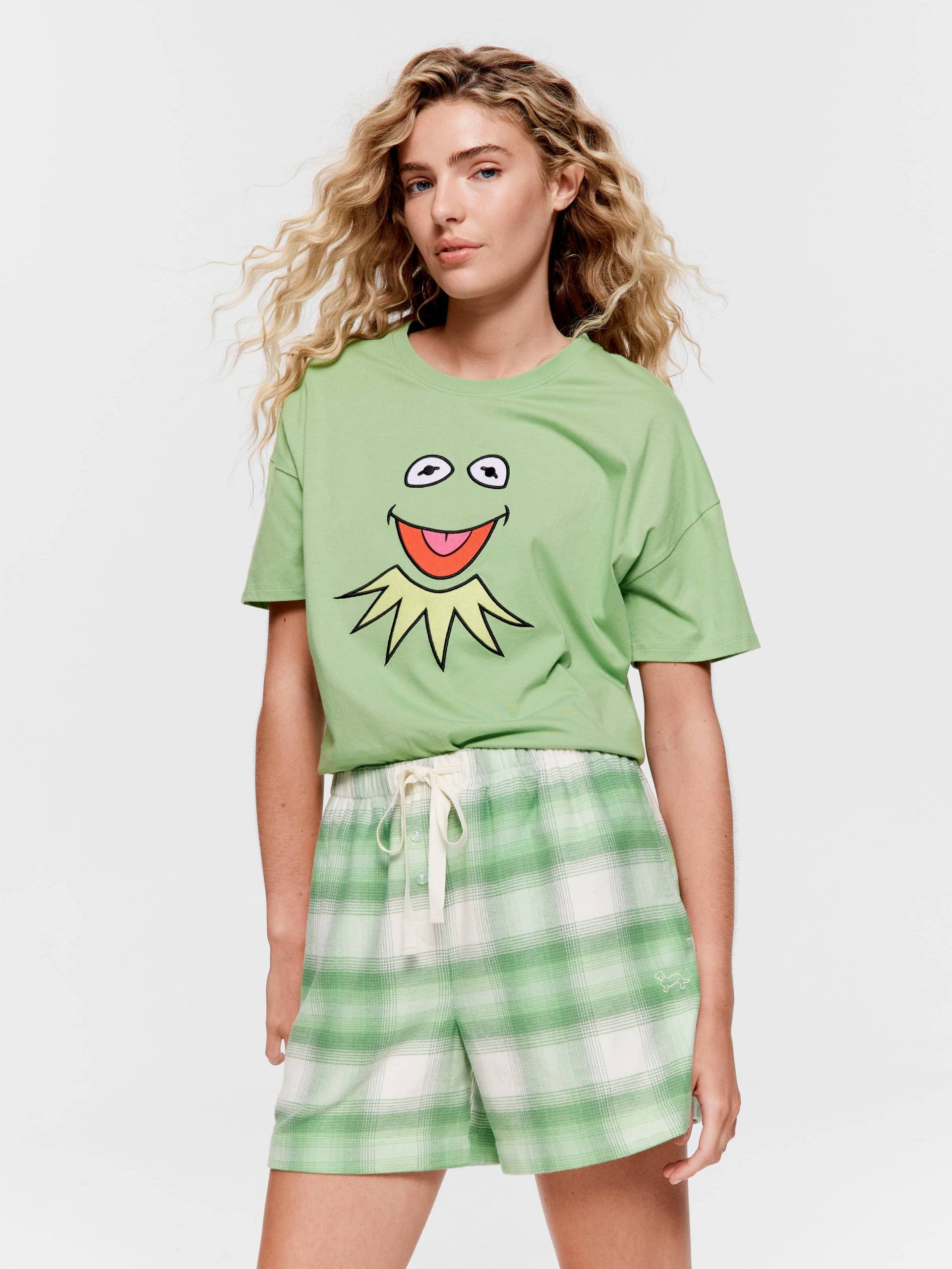 Green Check Flannelette Mid Short multi image 2