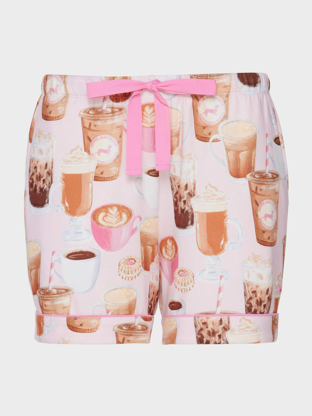 Coffee Plush Long Pj Short multi image 3
