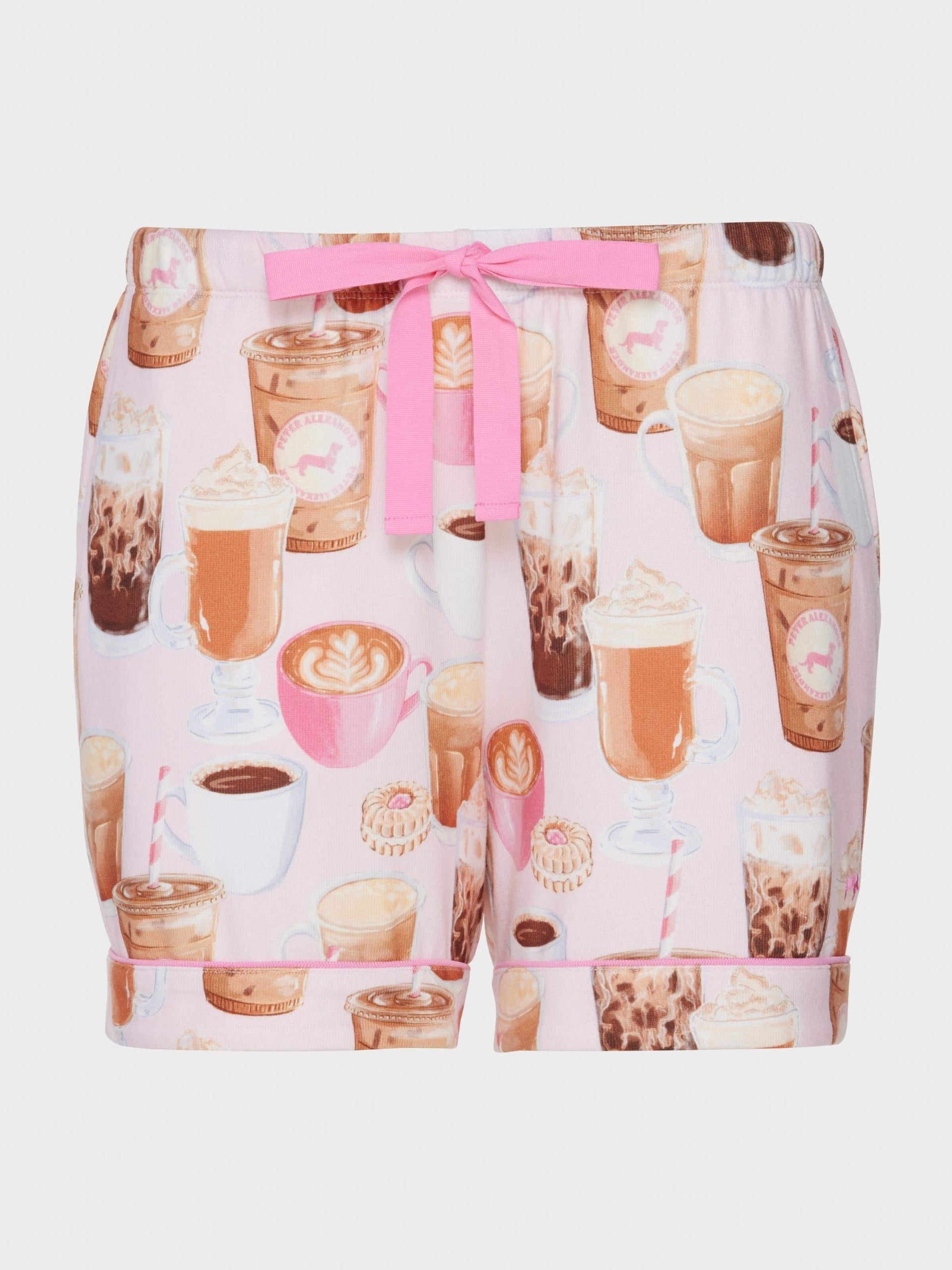 Coffee Plush Long Pj Short multi image 3