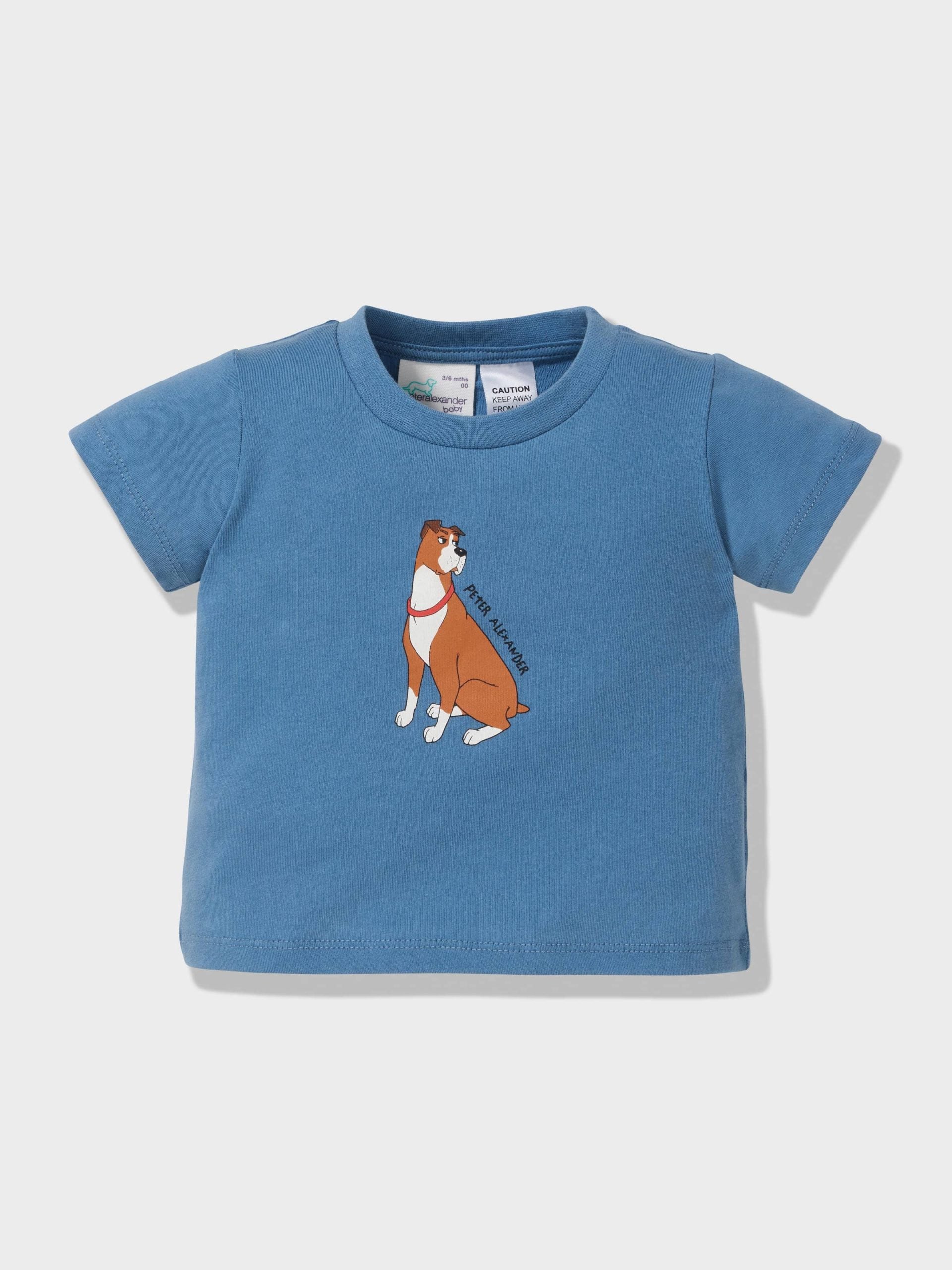 Baby Boxer Dog Pj Set blue image 2