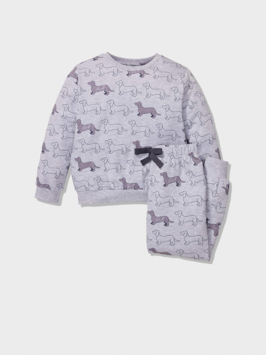 Jnr Boys Penny Print Long Pj Set greymarle image 0