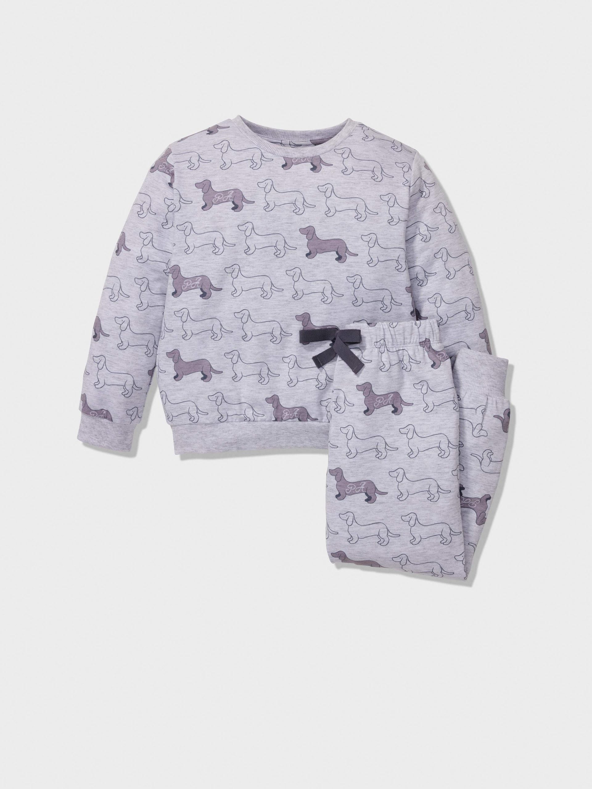 Jnr Boys Penny Print Long Pj Set greymarle image 0